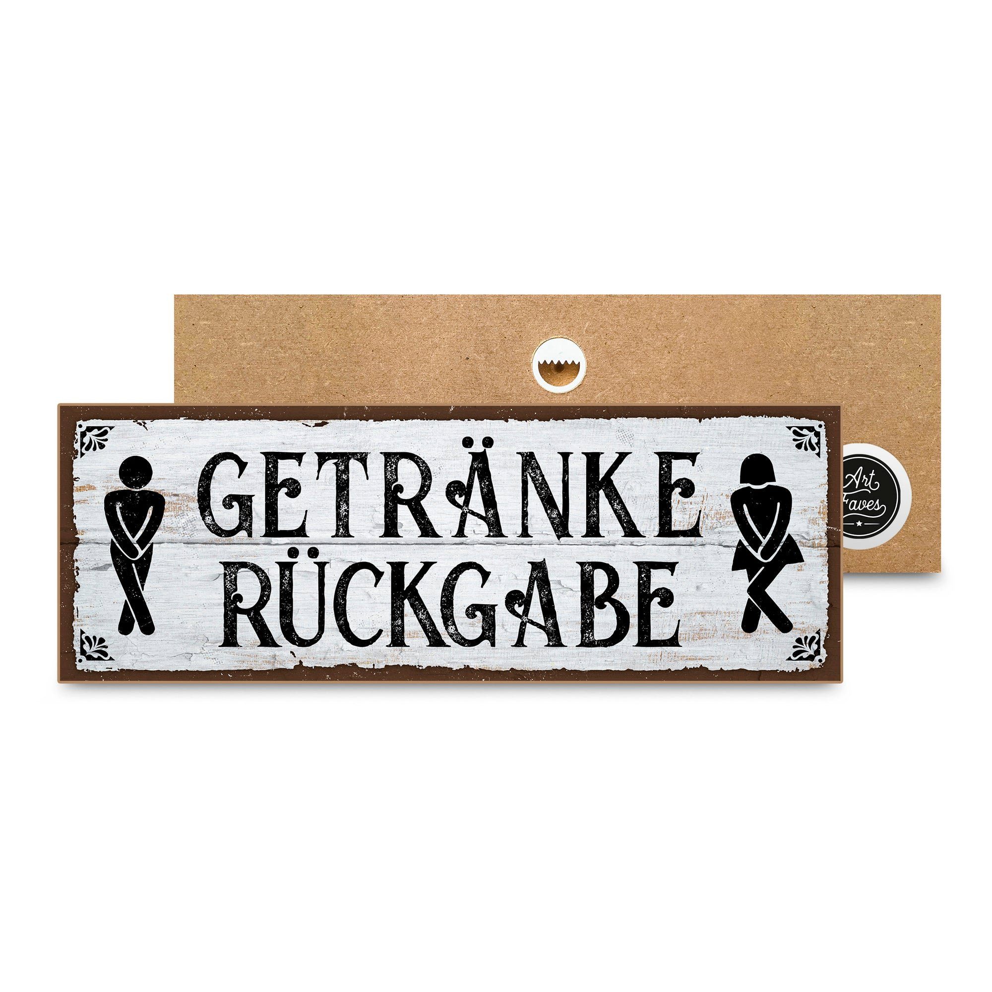ARTFAVES Holzbild Holzschild mit Spruch - günstig online kaufen