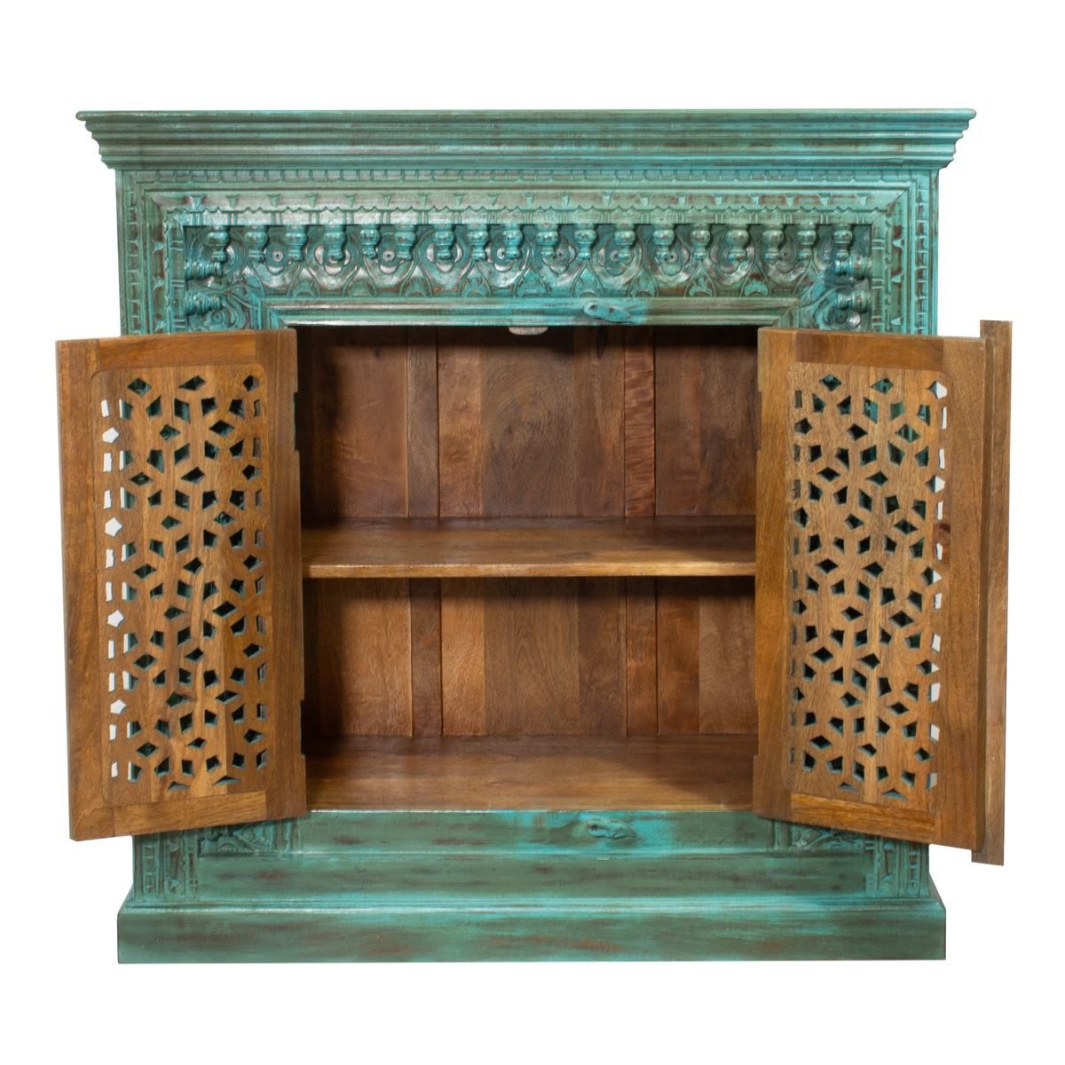 Oriental Galerie Unterschrank Antik Design Sideboard Rena Indien 100 cm Kommode, Echtholz, Shabby Chic