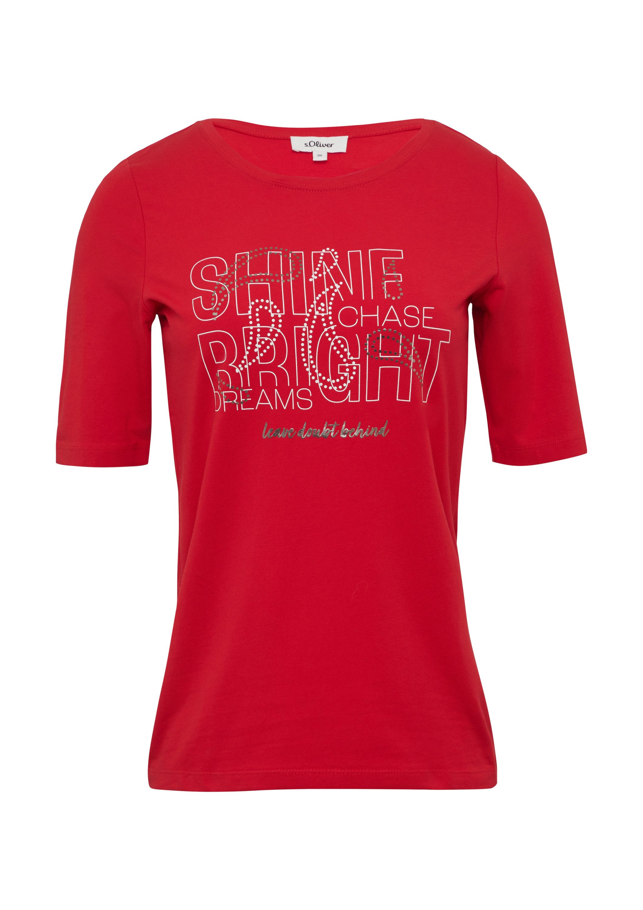 s.Oliver Kurzarmshirt T-Shirt Jersey-T-Shirt im Slim günstig online kaufen