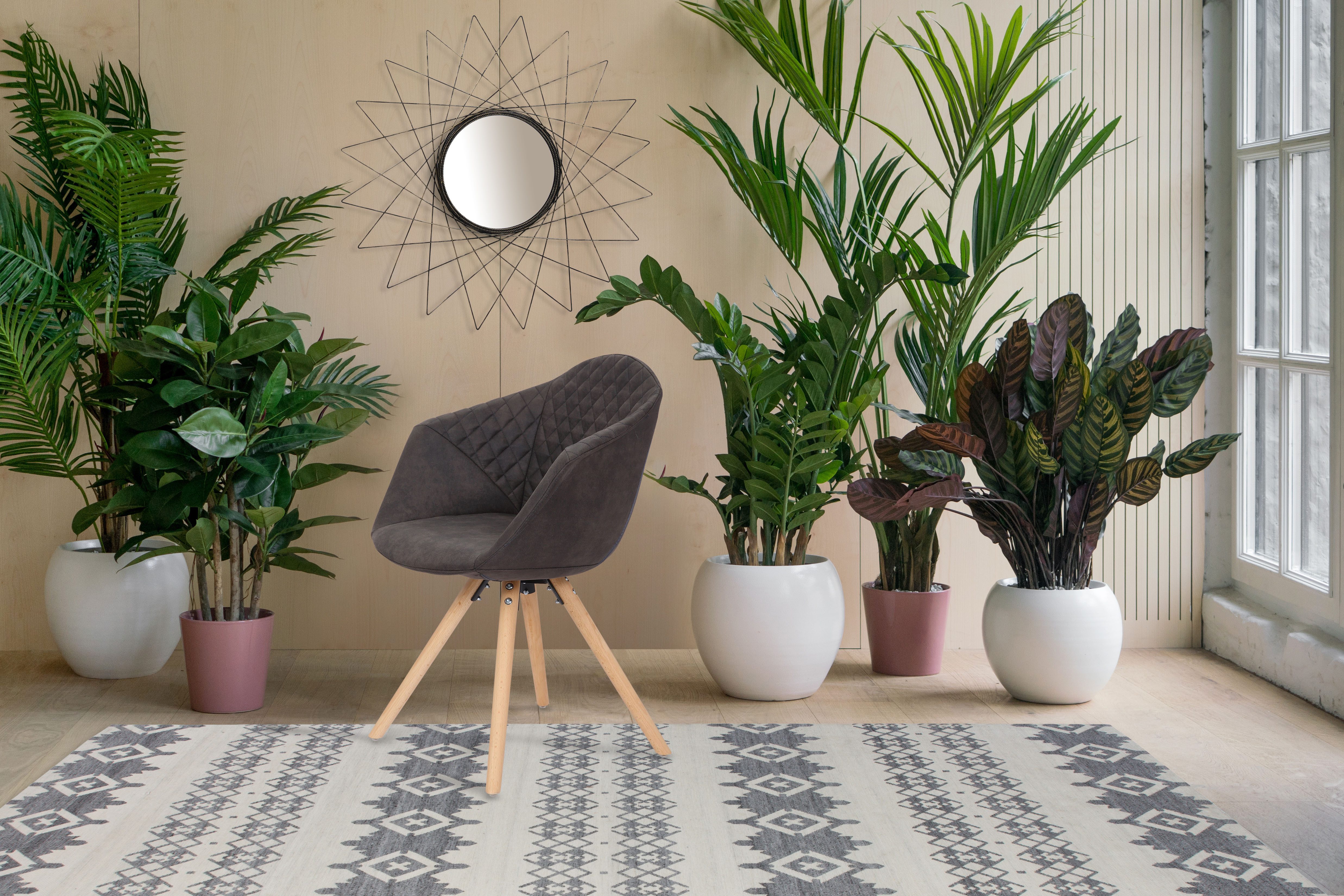 Kayoom Polsterstuhl Stuhl Chadwick 110 2er-Set, stilvolles Design, in Naturfarben gehalten (Set, 2 St), bequem, Holzbeine, weich gepolstert, stilvolles Design