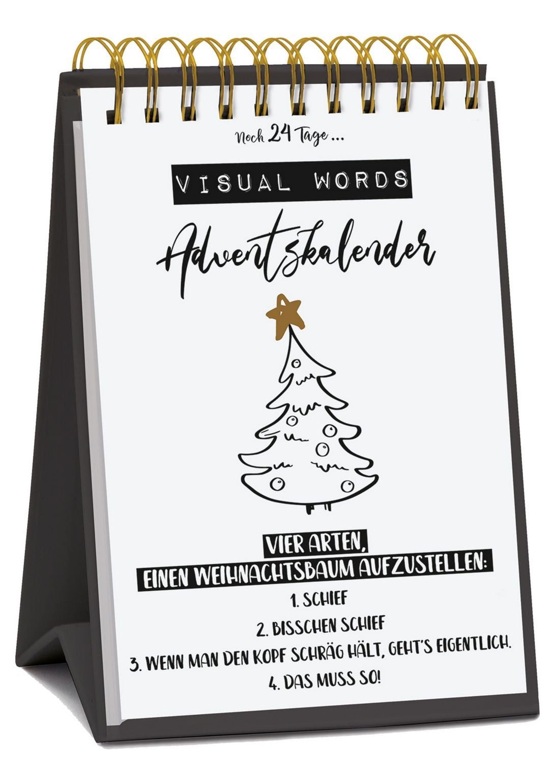 Korsch Verlag Wandkalender Tisch-Adventskalender »Visual Words«