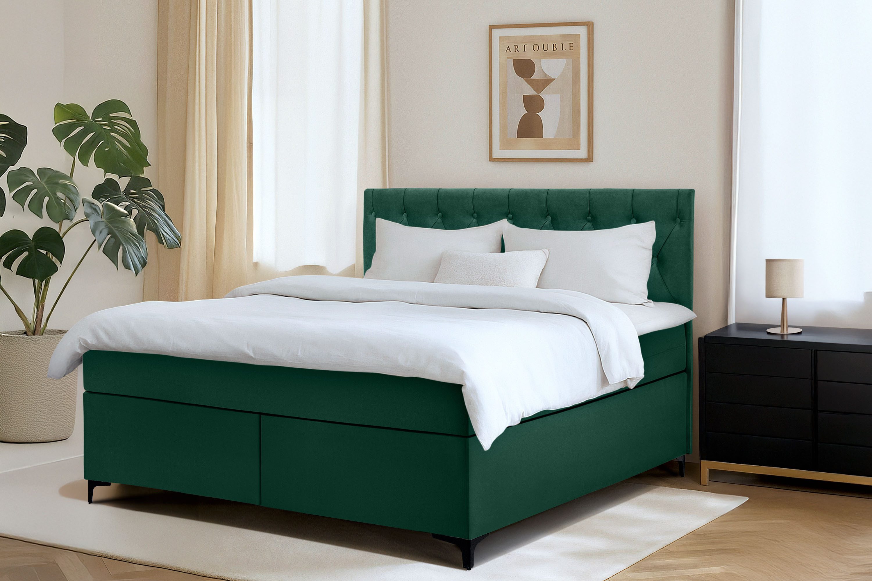 KONSIMO® Polsterbett ARDEA Boxspringbett, ultimativer Komfort, günstig online kaufen