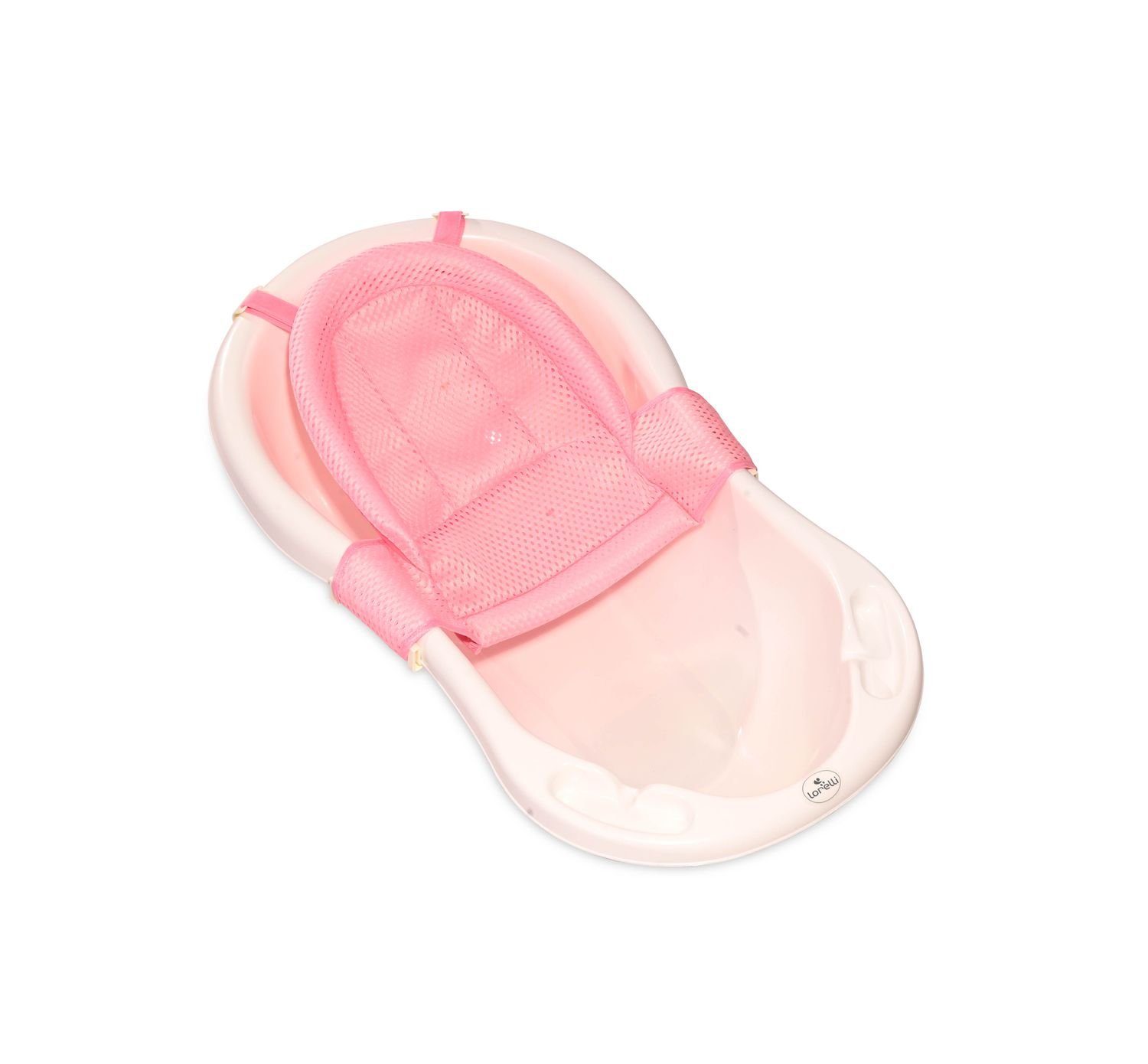 Lorelli Wanneneinlage B: Baby L: Badewanneneinsatz ab 47 Clips cm, Froggy, 62 Badewannen Kunststoff rosa Netz cm, Geburt