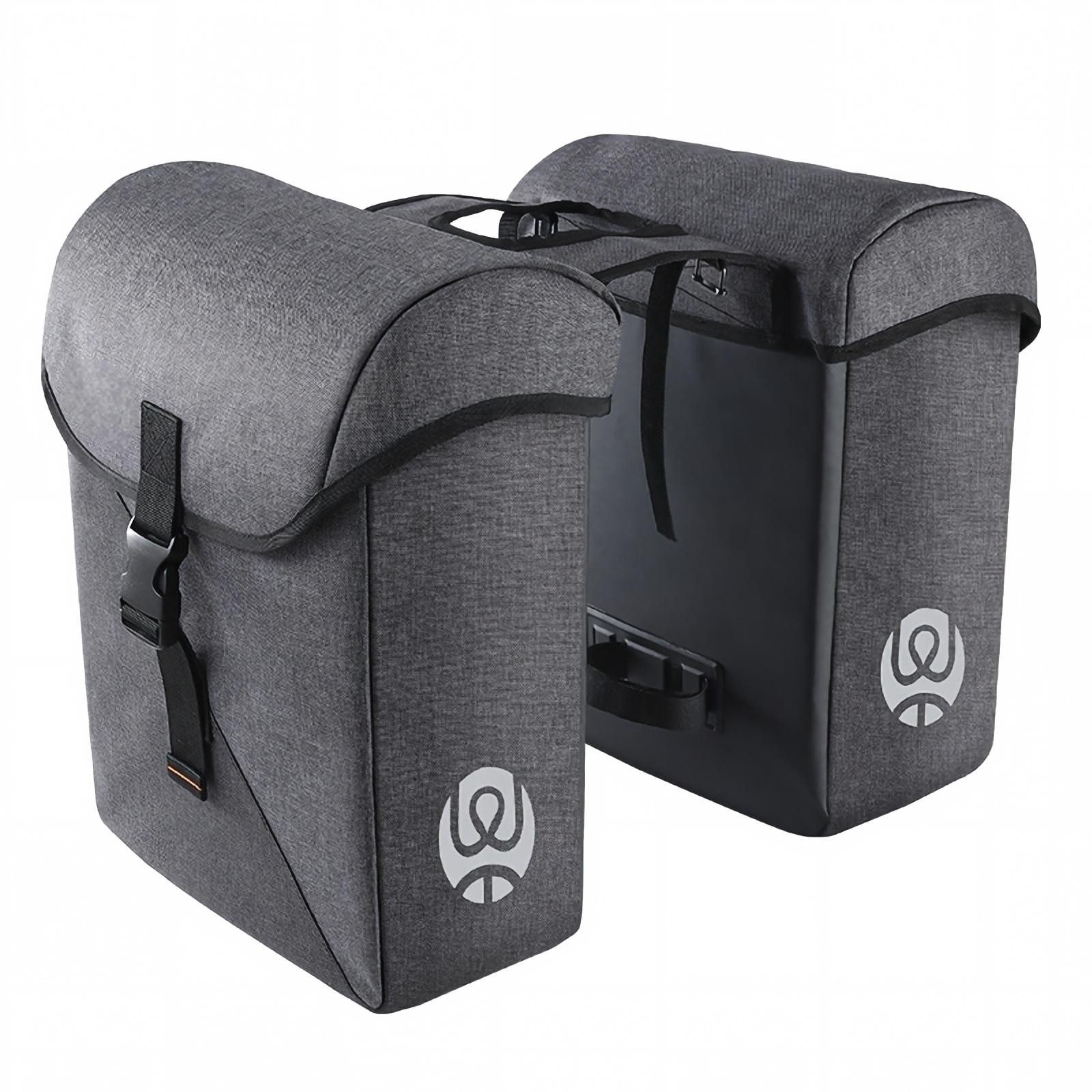 Kityhome Gepäckträgertasche 35L Fahrradtasche Set wasserdicht Reflektor stabil, 300D Polyester + PU-Nylon,Verstärkte Seitenwände,Wasserdicht
