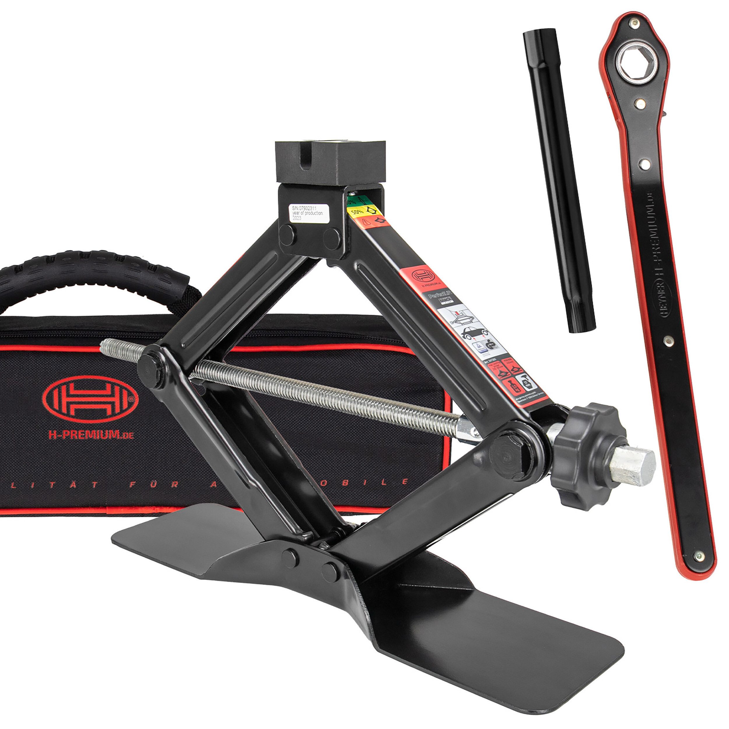 HEYNER Wagenheber Premium Scherenwagenheber 1,5t für VW, max. Hubhöhe: 38.5 cm, 1-tlg.