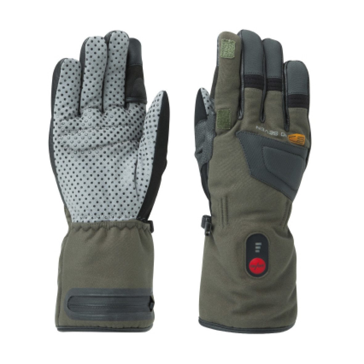 30seven Angelhandschuhe Schießen, Jagd - beheizte Thinsulate Перчатки - Khaki 7,4V Set inklusive Akku & Ladegerät