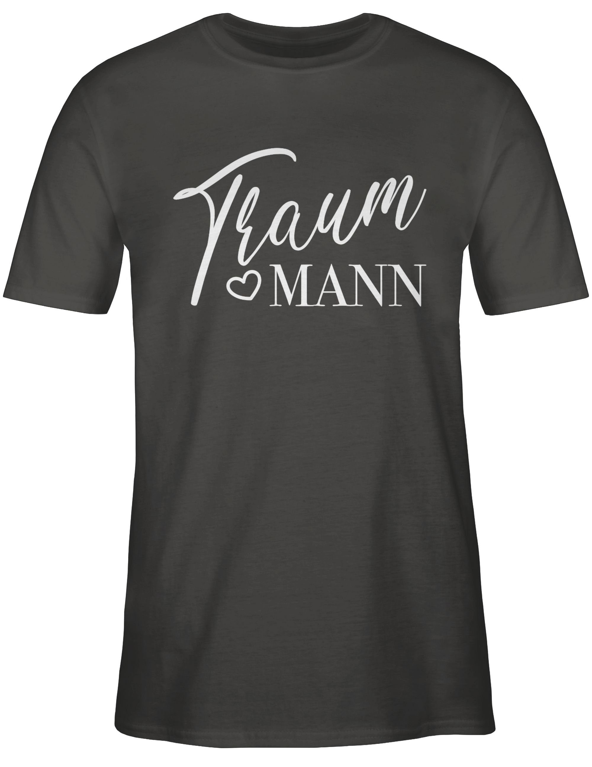 Wunschpartner Liebe Wunschmann Idealmann Partner T-Shirt - Geschenkidee 01 Dunkelgrau Traummann Shirtracer Valentinstag Geliebter