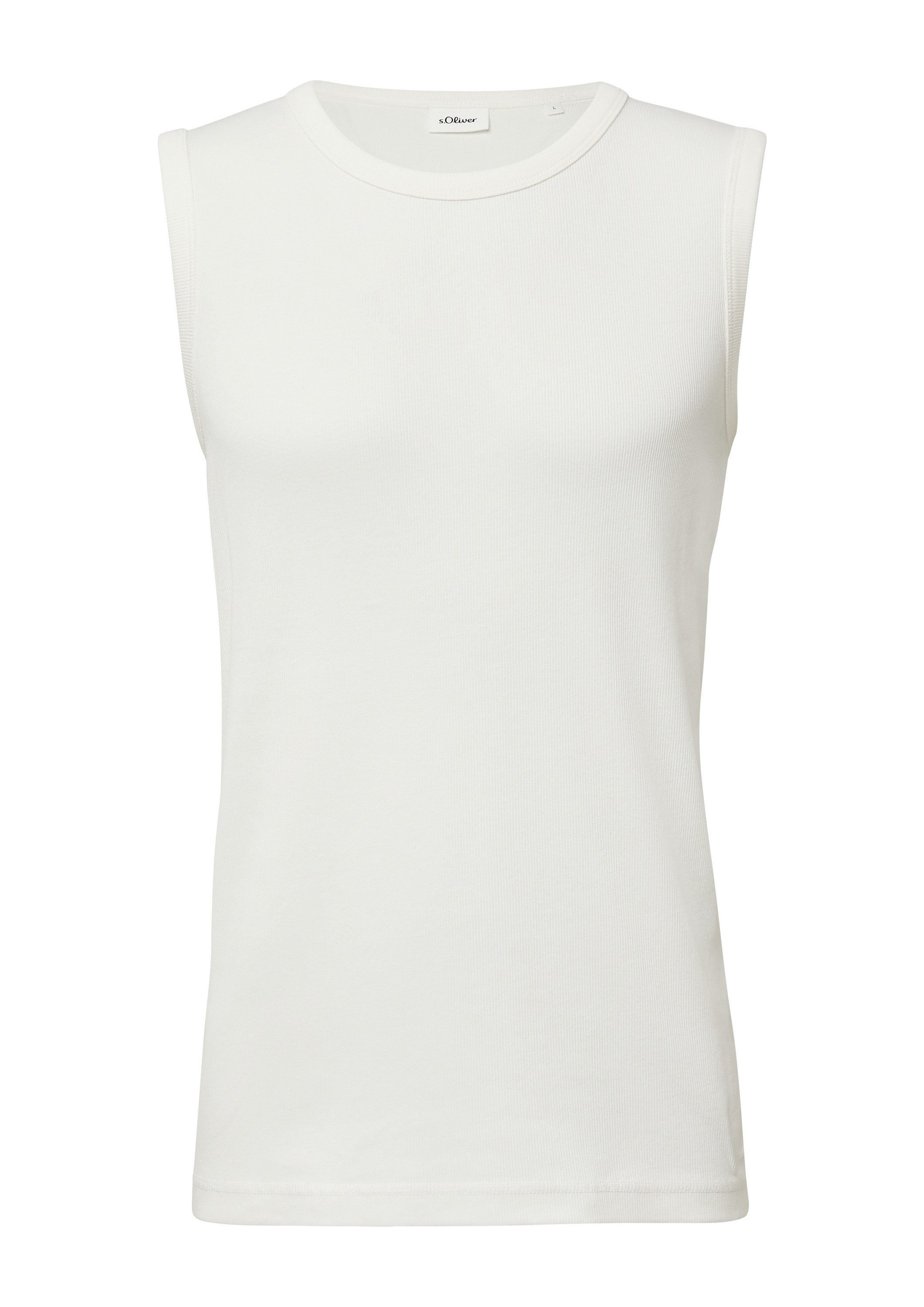 s.Oliver Muskelshirt T-Shirt Jersey-Tanktop mit Rippstruktur günstig online kaufen