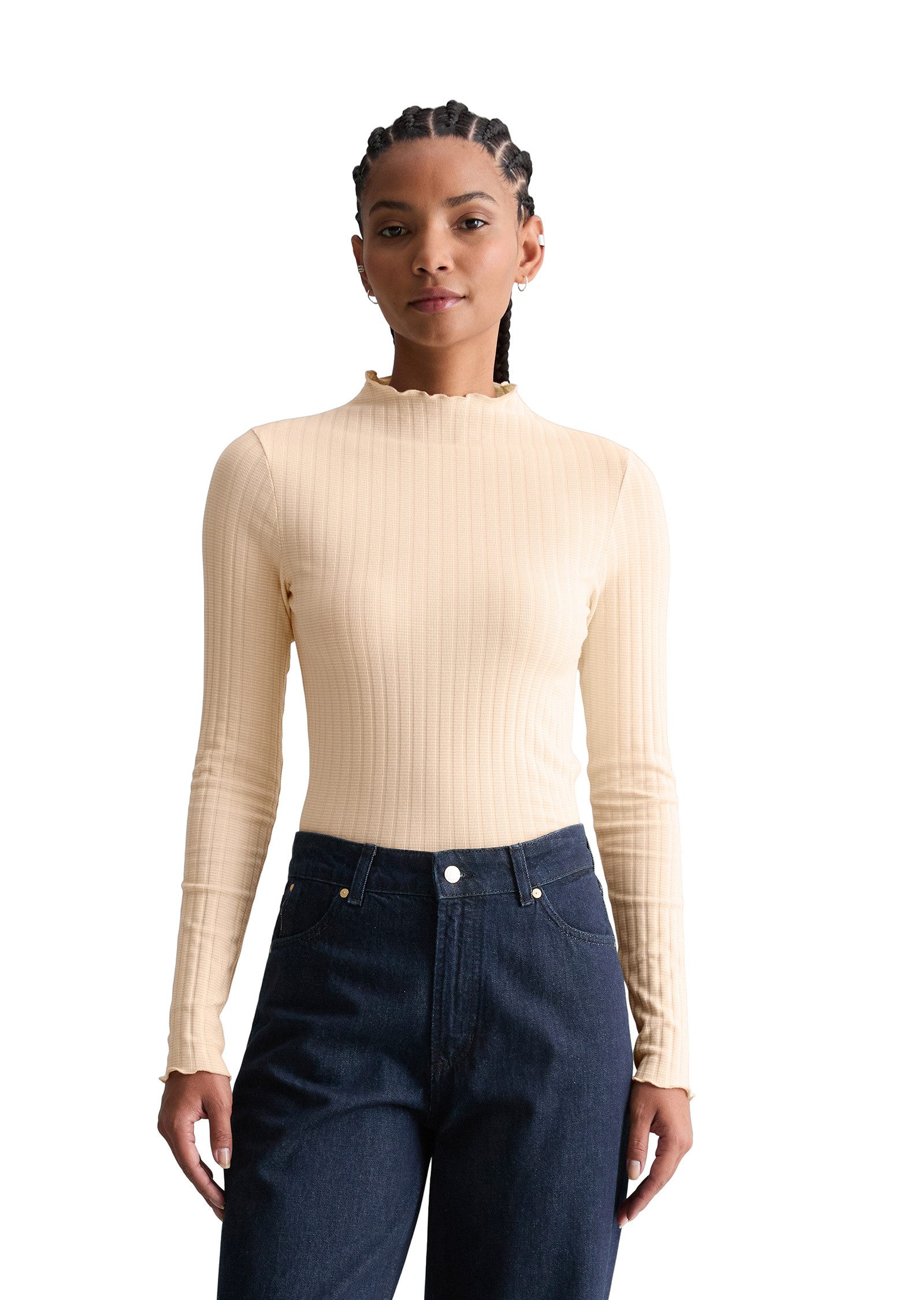 Marc O'Polo DENIM Langarmshirt aus Bio-Baumwoll-Mix