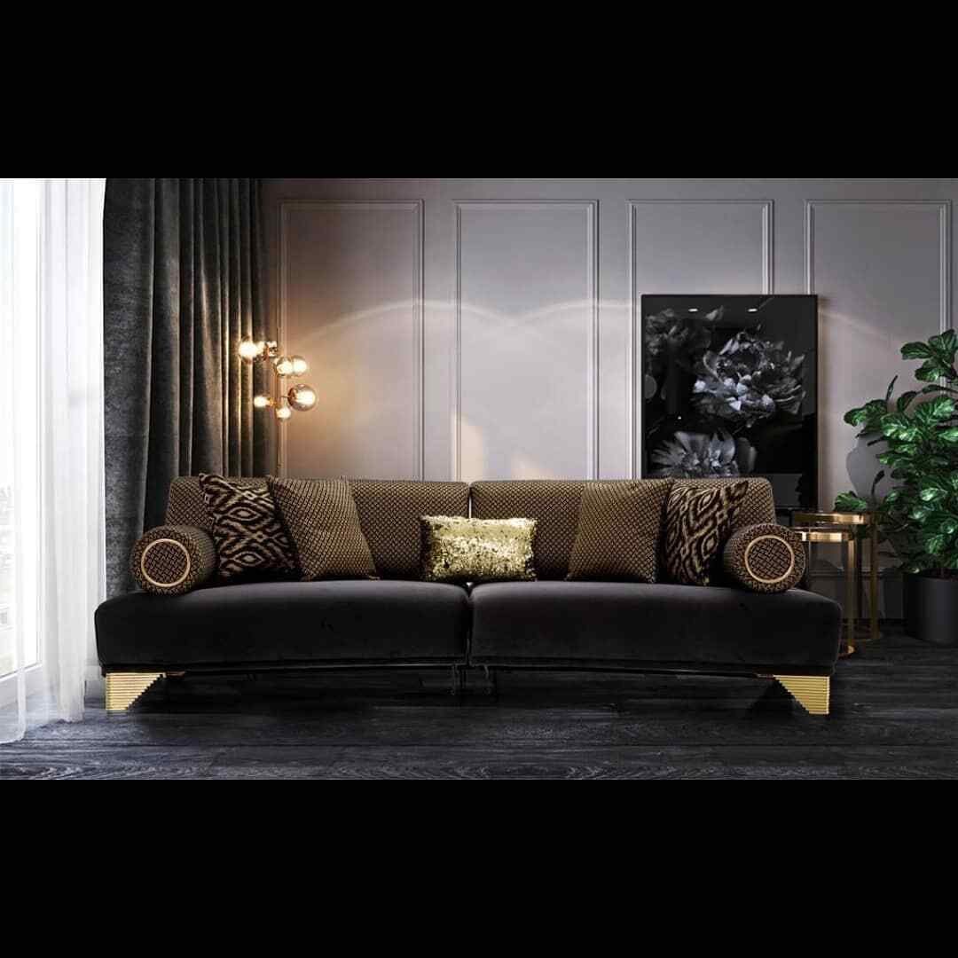 JVmoebel Sofa Dreisitzer Sofa Luxus Sofas Wohnzimmer Couch Stoff 260cm, Made in Europe