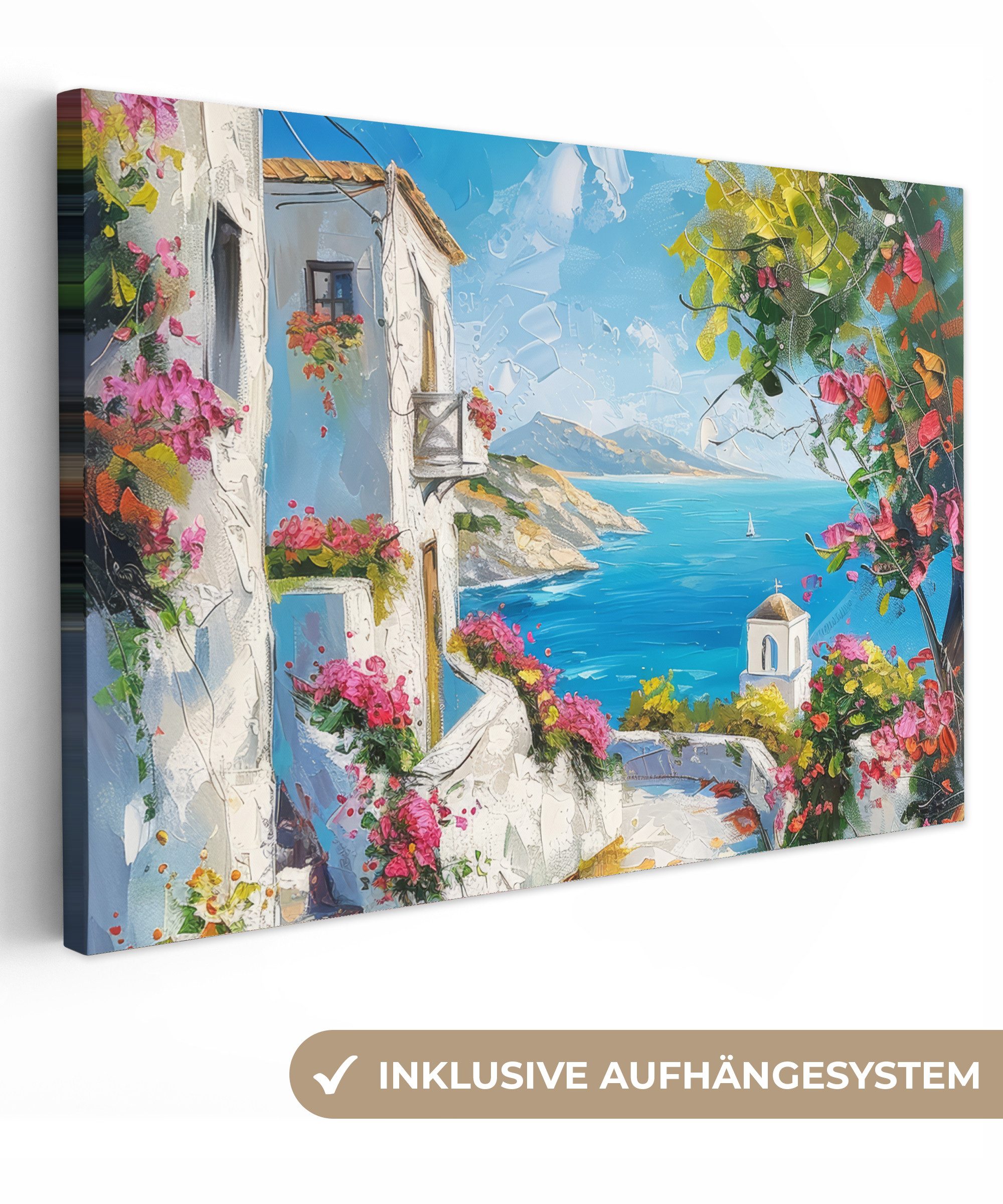 OneMillionCanvasses® Leinwandbild Landschaft - Blumen - günstig online kaufen