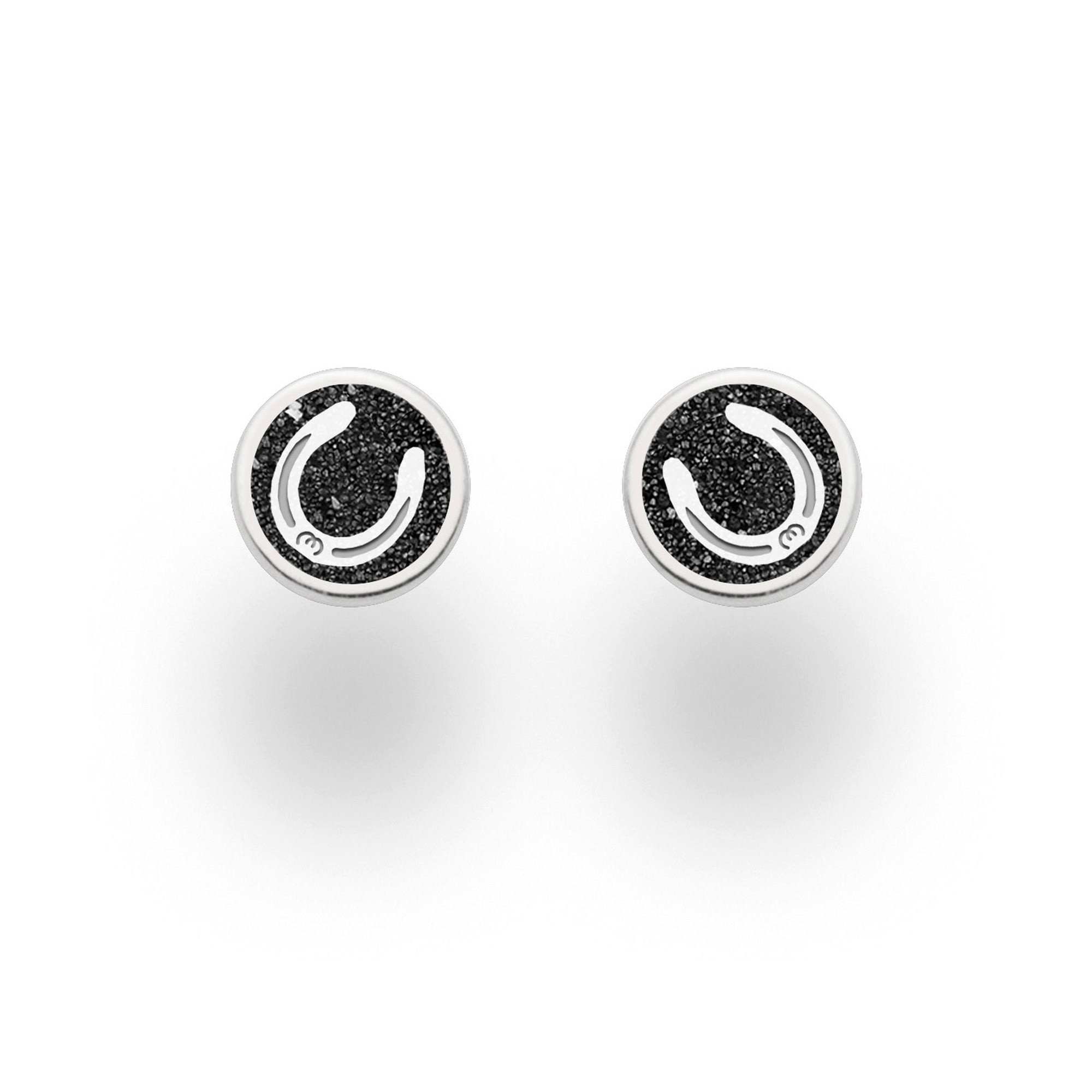 DUR Ohrring-Set DUR Schmuck: Ohrringe, Ohrstecker "Hufeisen" mit Lavasand, O5507