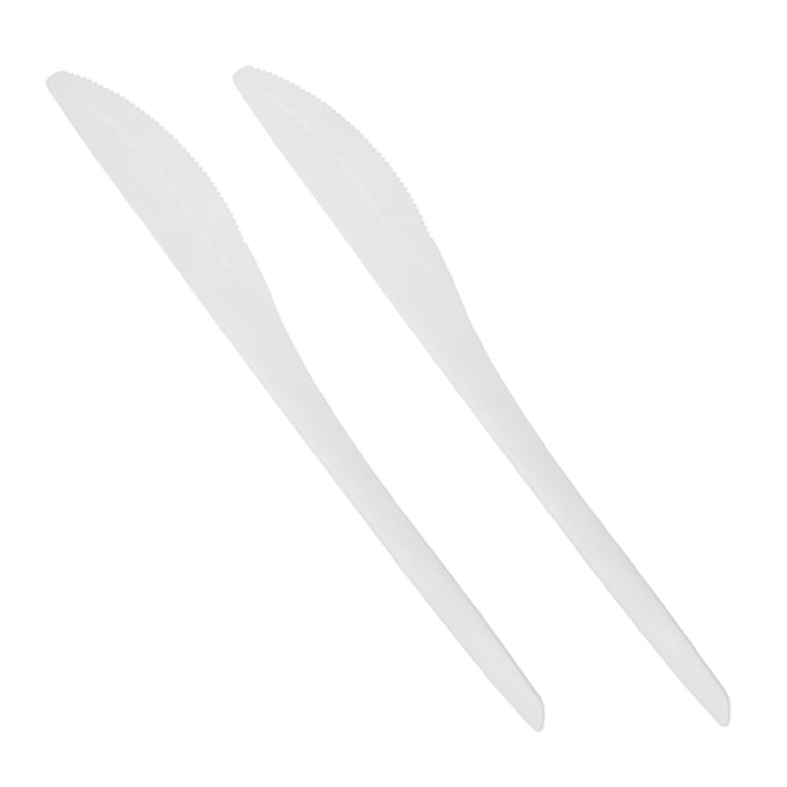 PAPSTAR Einwegschale 50 Messer, C-PLA "pure" 18,5 cm weiss - natur, C-PLA - Biokunststoff, (50-tlg)