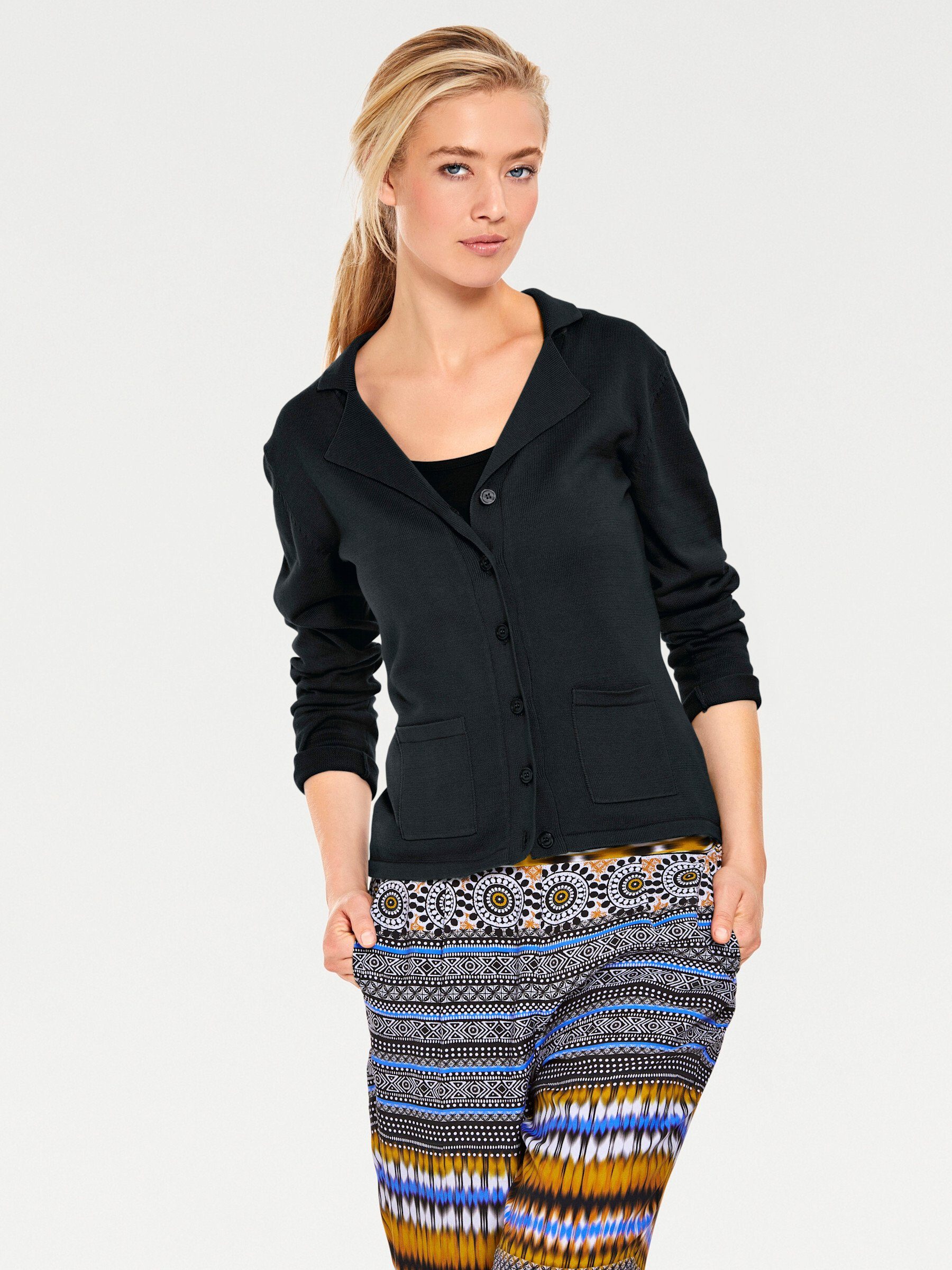 schwarz heine Strickjacke