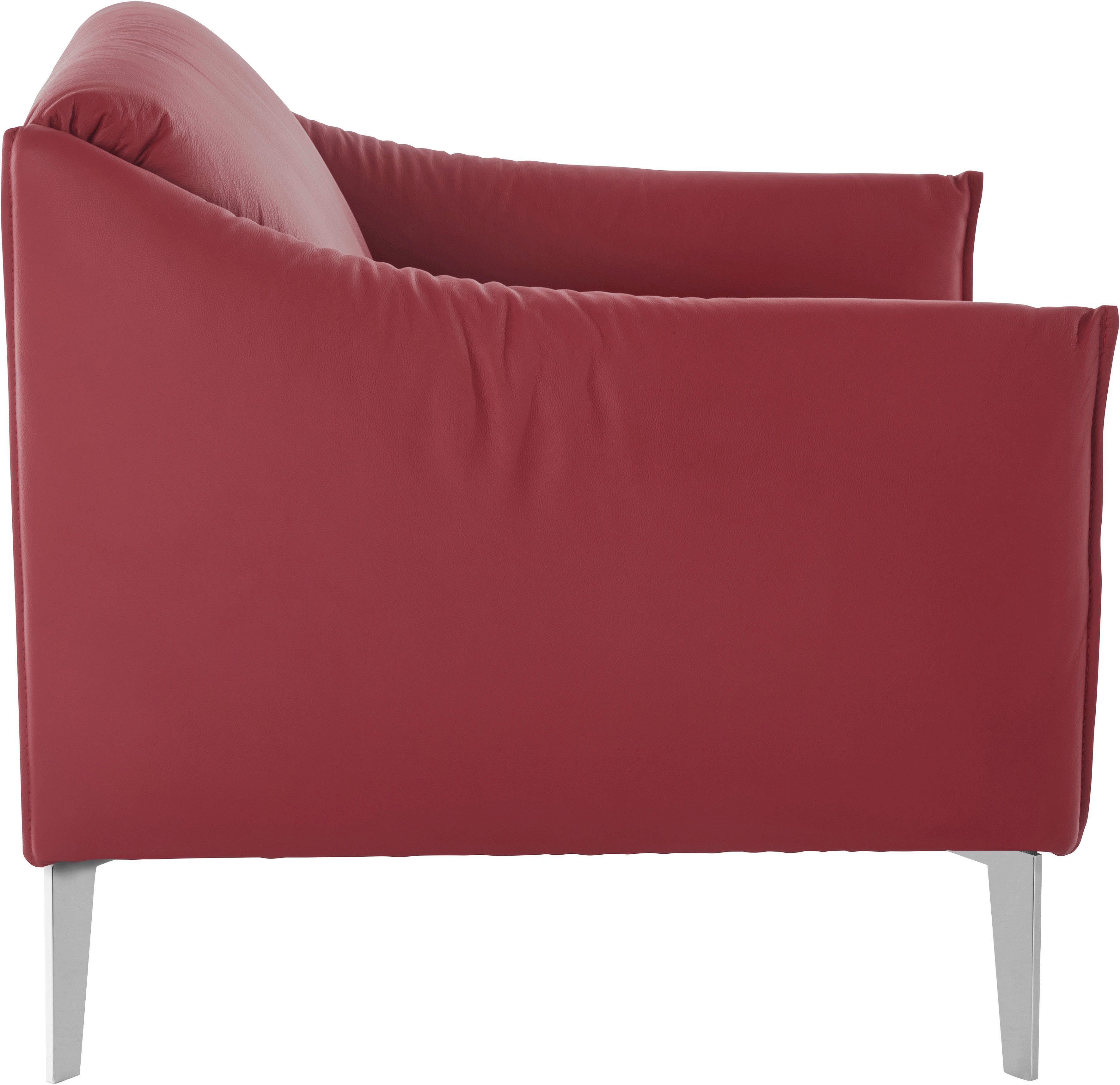 W.SCHILLIG Cocktailsessel sally Designsessel, Loungesessel, mit Metall-Winkelfüßen in Chrom glänzend
