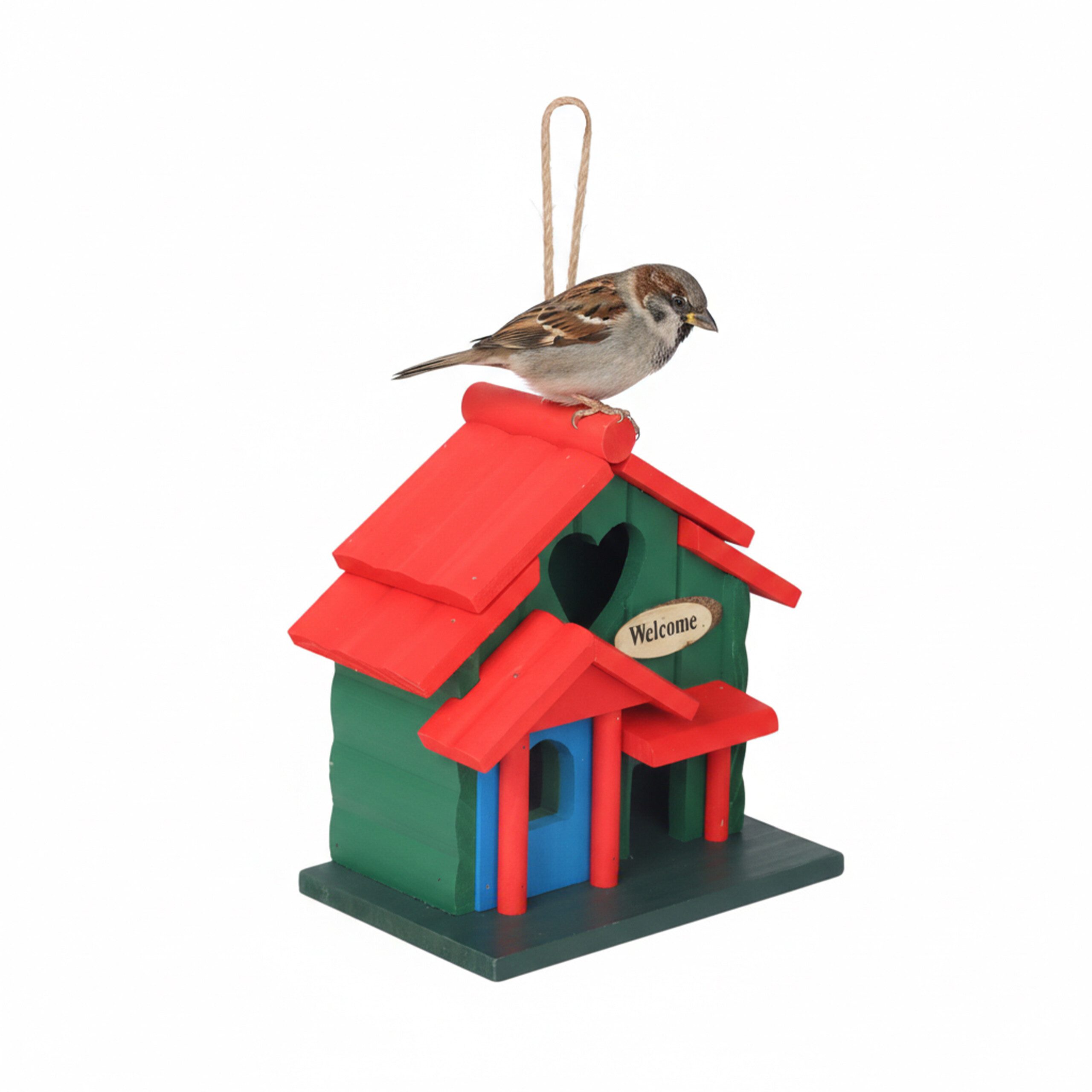 relaxdays Vogelhaus Deko Vogelhaus im Landhausstil, B