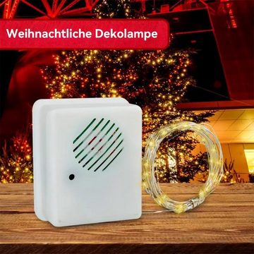 DOPWii Christbaumschmuck Lichterketten für Die Weihnachtsbaum Dekoration,3m,Ohne Akku,mit Musik