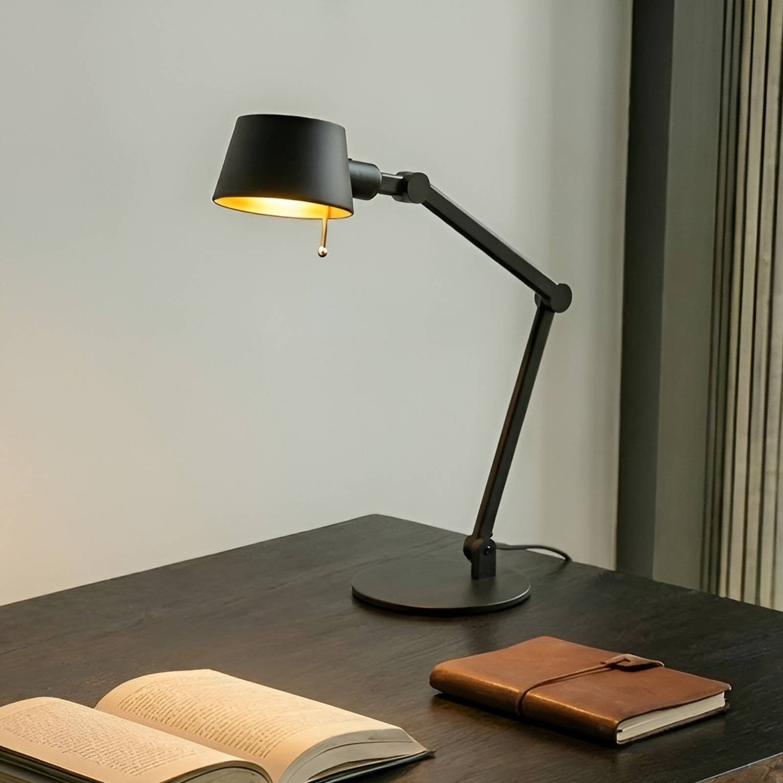 Lucande Schreibtischlampe Silka, Metall, Schwarz IP20, 1 x 15 W LED