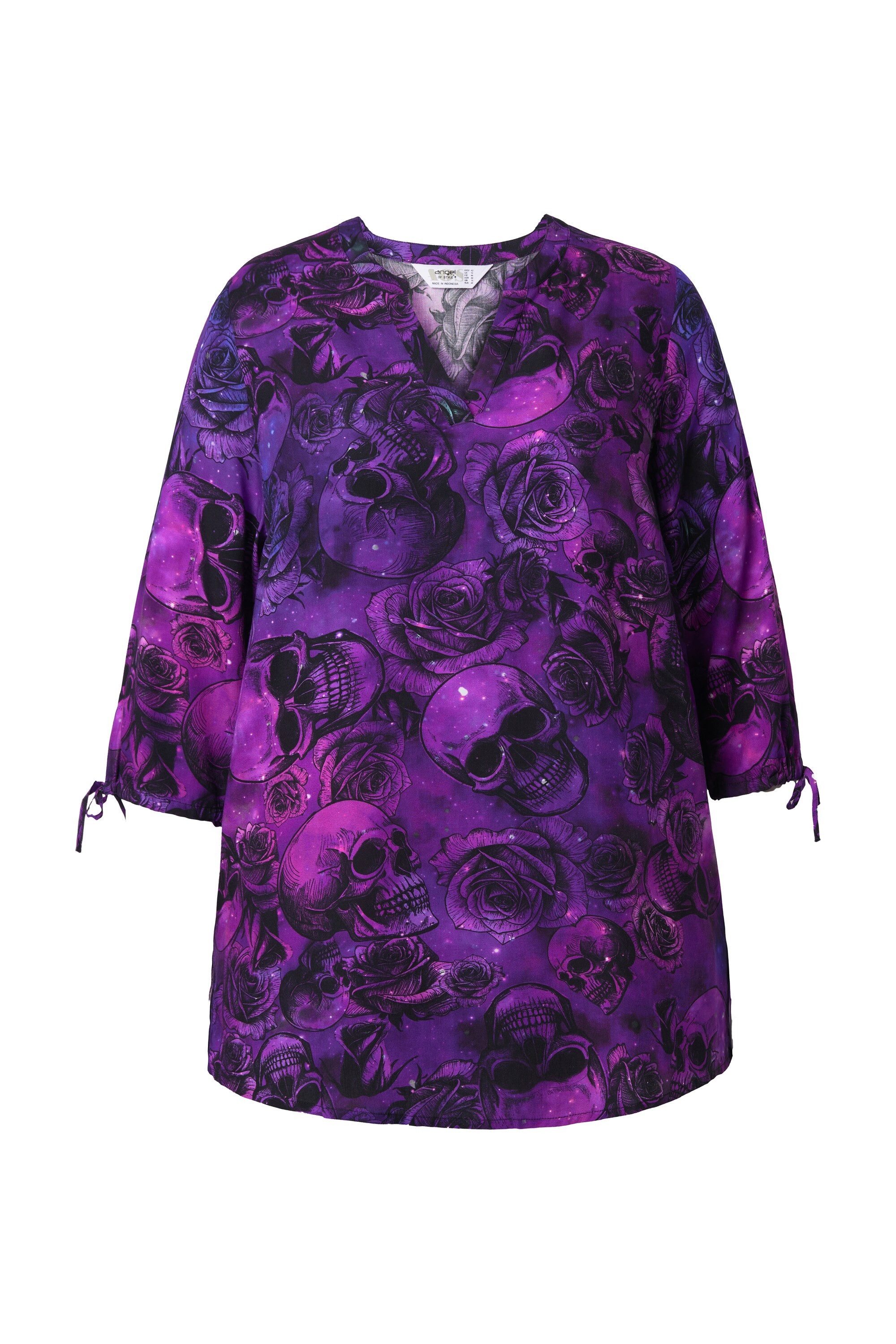 Angel of Style Tunika Tunika A-Linie Totenkopf-Muster 3/4-Ärmel günstig online kaufen
