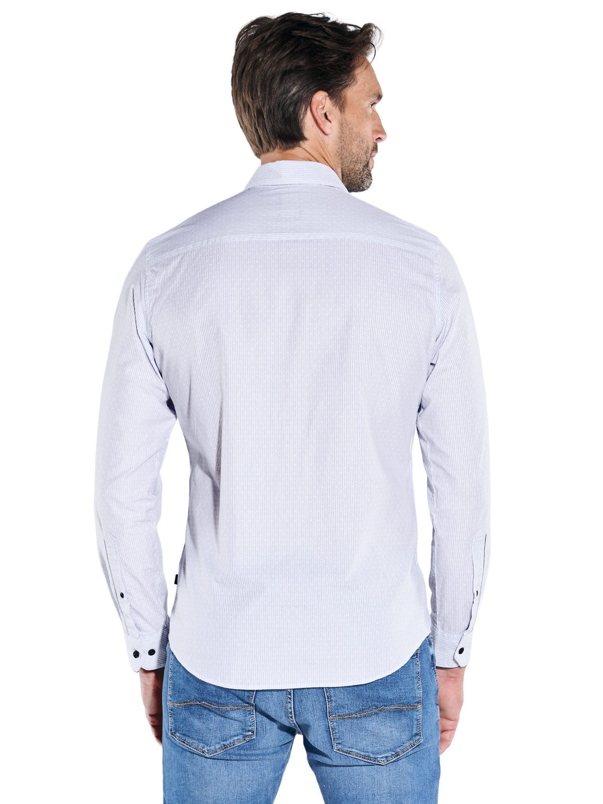 Engbers Langarmhemd engbers Herren Langarm-Hemd mit Haifischkragen, Reinwei günstig online kaufen