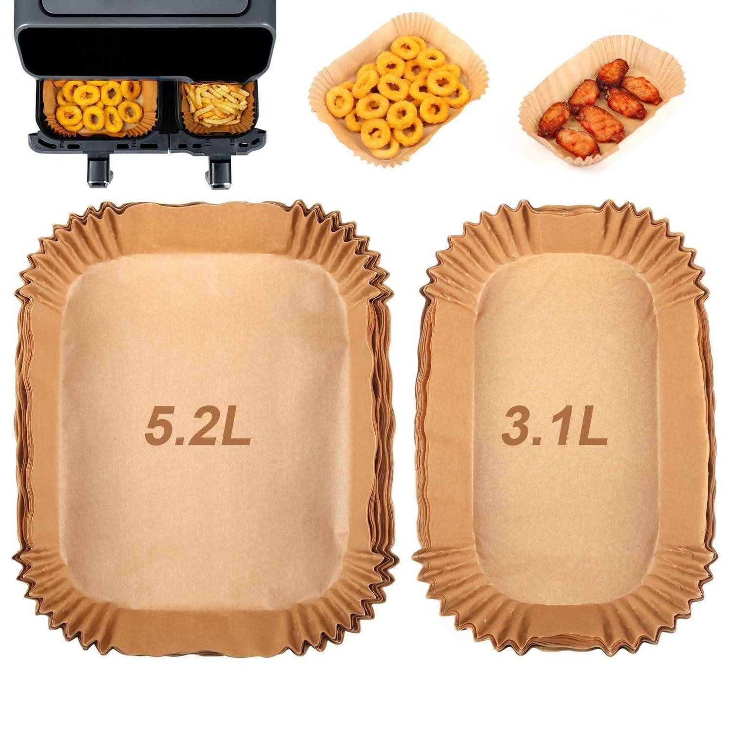 LuxusKollektion Backpapier Backpapier Airfryer Dual Basket 100pcs Backpapier für Tefal EY9018