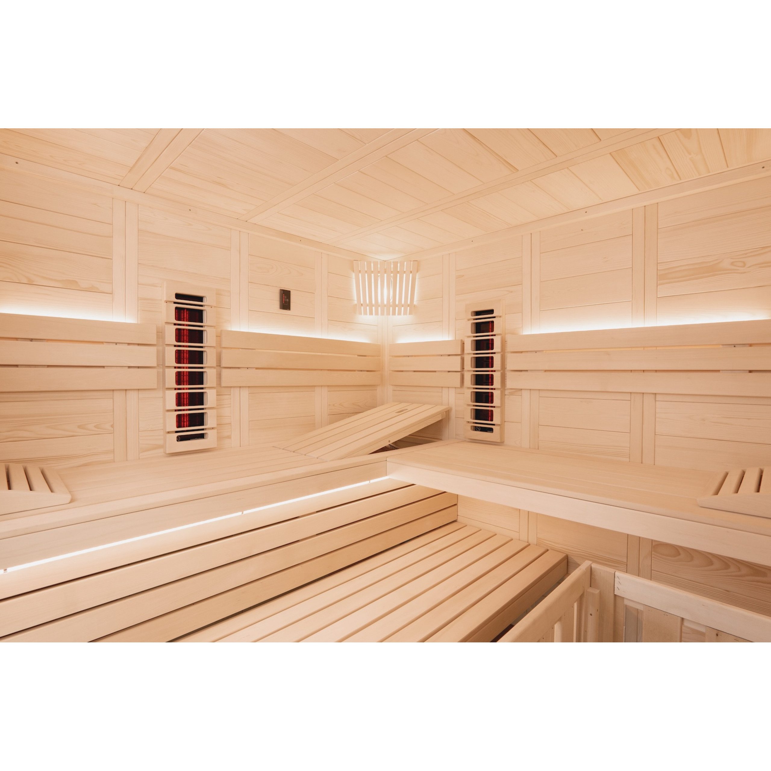 HARVIA Sauna Harvia Alaska Corner Infra+ Massivsauna Saunakabine Inkl. 2