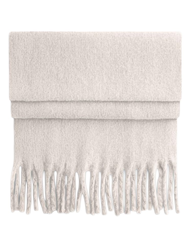 Beechfield® Modeschal Damen Oversize Schal mit Quasten – weicher Soft-Touch Winterschal, 228 x 45 cm