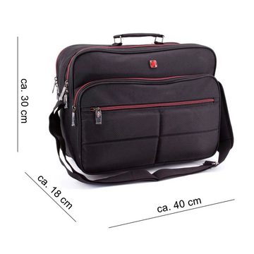 SHG Messenger Bag ◊ Messenger Bag Umhängetasche Schultertasche, Flugbegleiter Arbeitstasche Freizeittasche