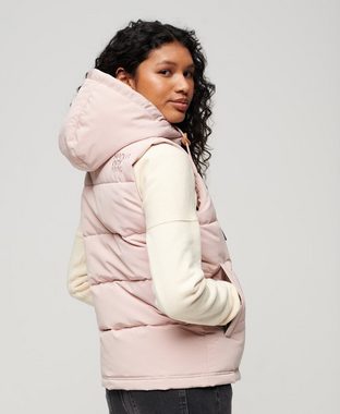 Superdry Steppweste EVEREST HOODED PUFFER GILET Pink Blush