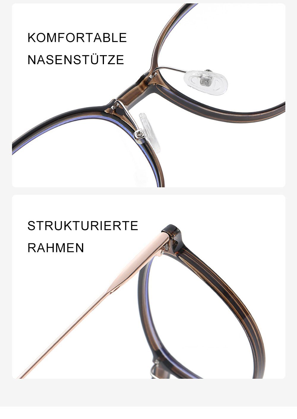 PACIEA Brille Modische Licht Gläser Anti blaue grün glatte Gesicht