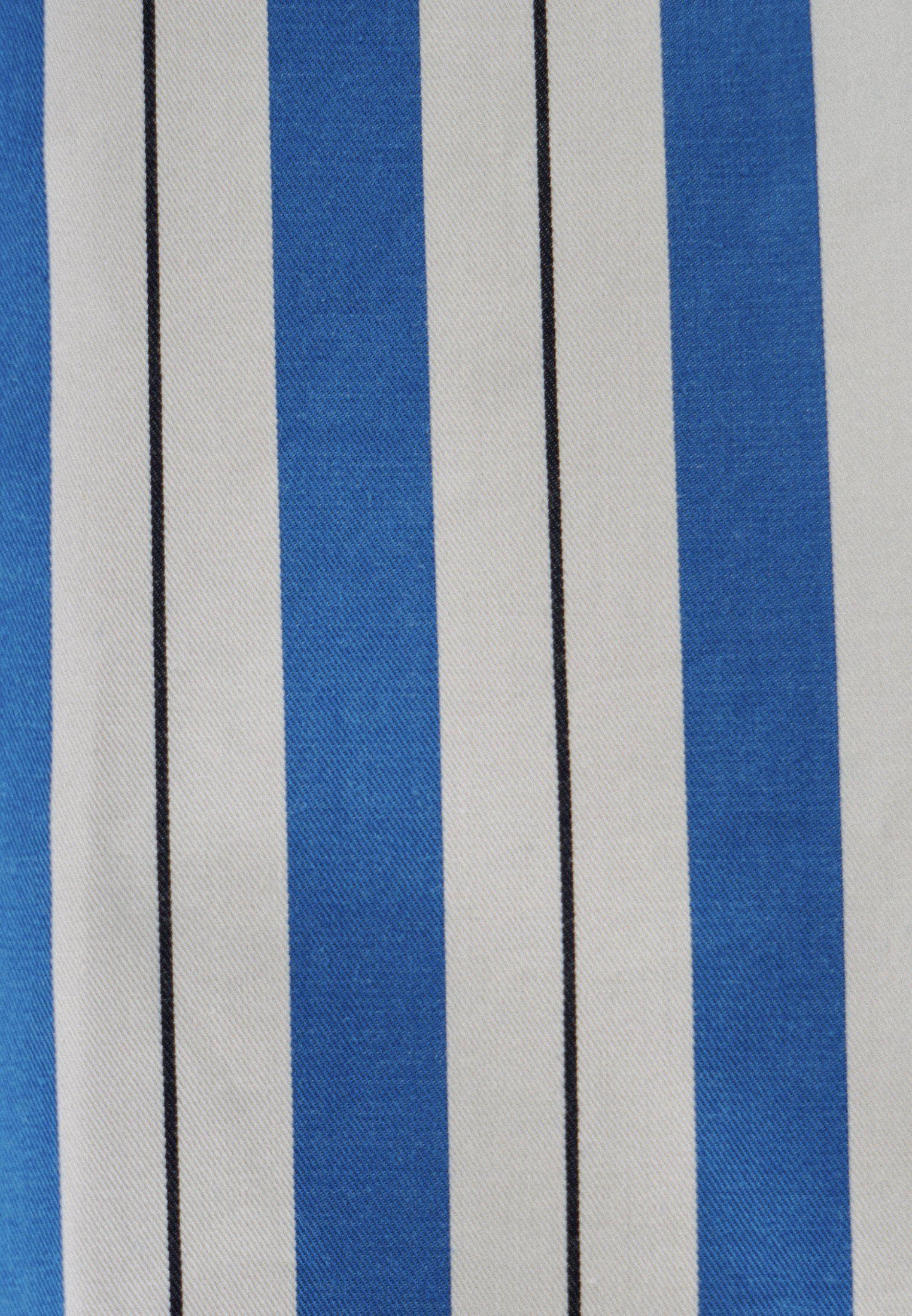 seidensticker Hemdbluse Schwarze Rose Langarm Kragen Streifen