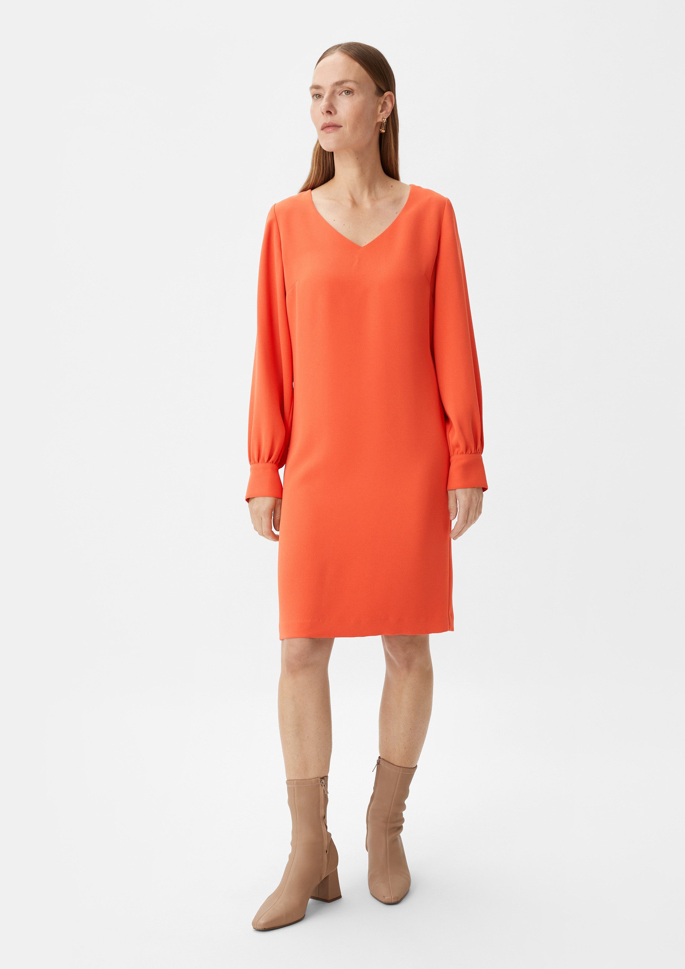 comma Minikleid Kleid Kleid aus Crêpe