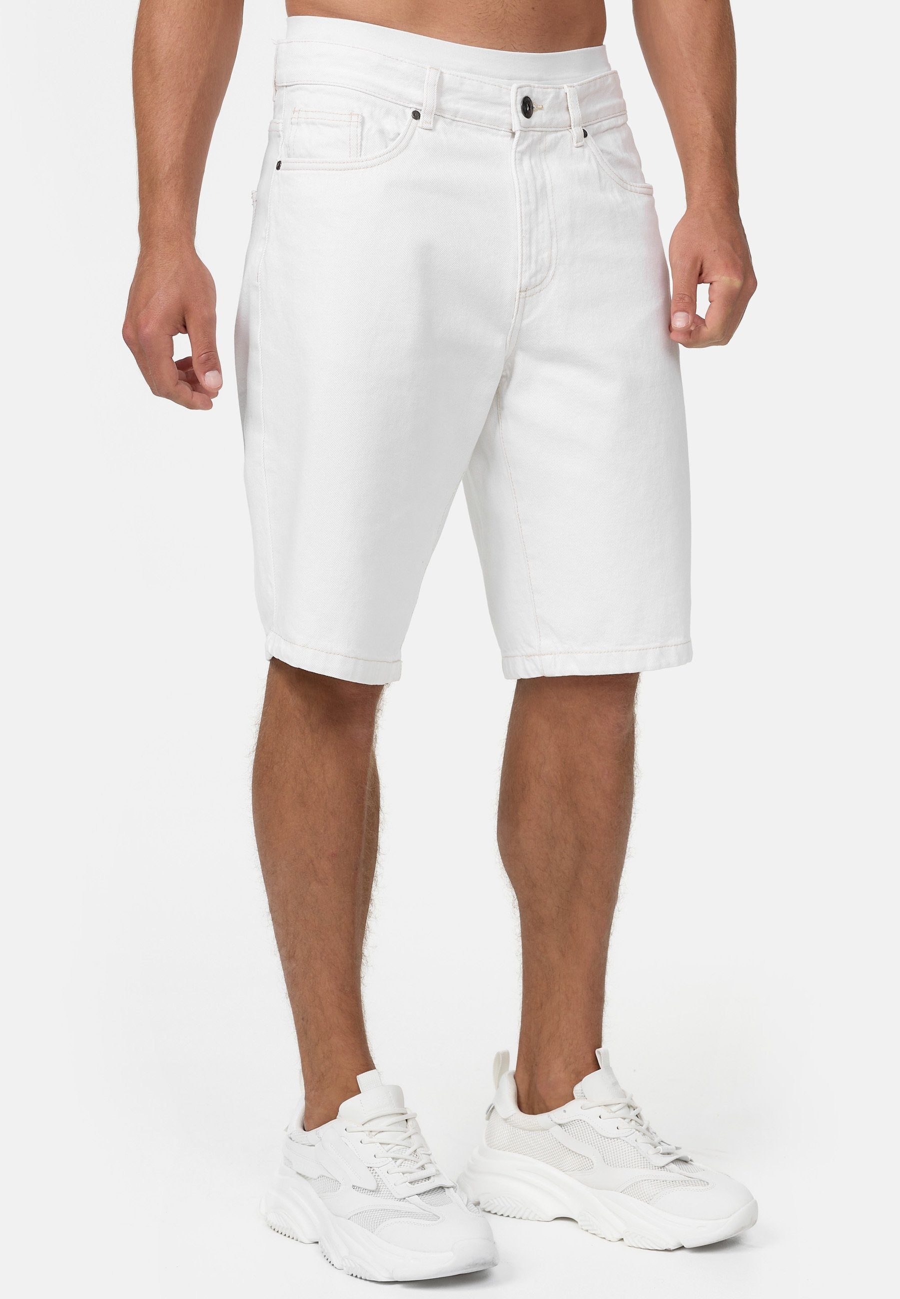 Indicode Jeansshorts INTian White Heaven