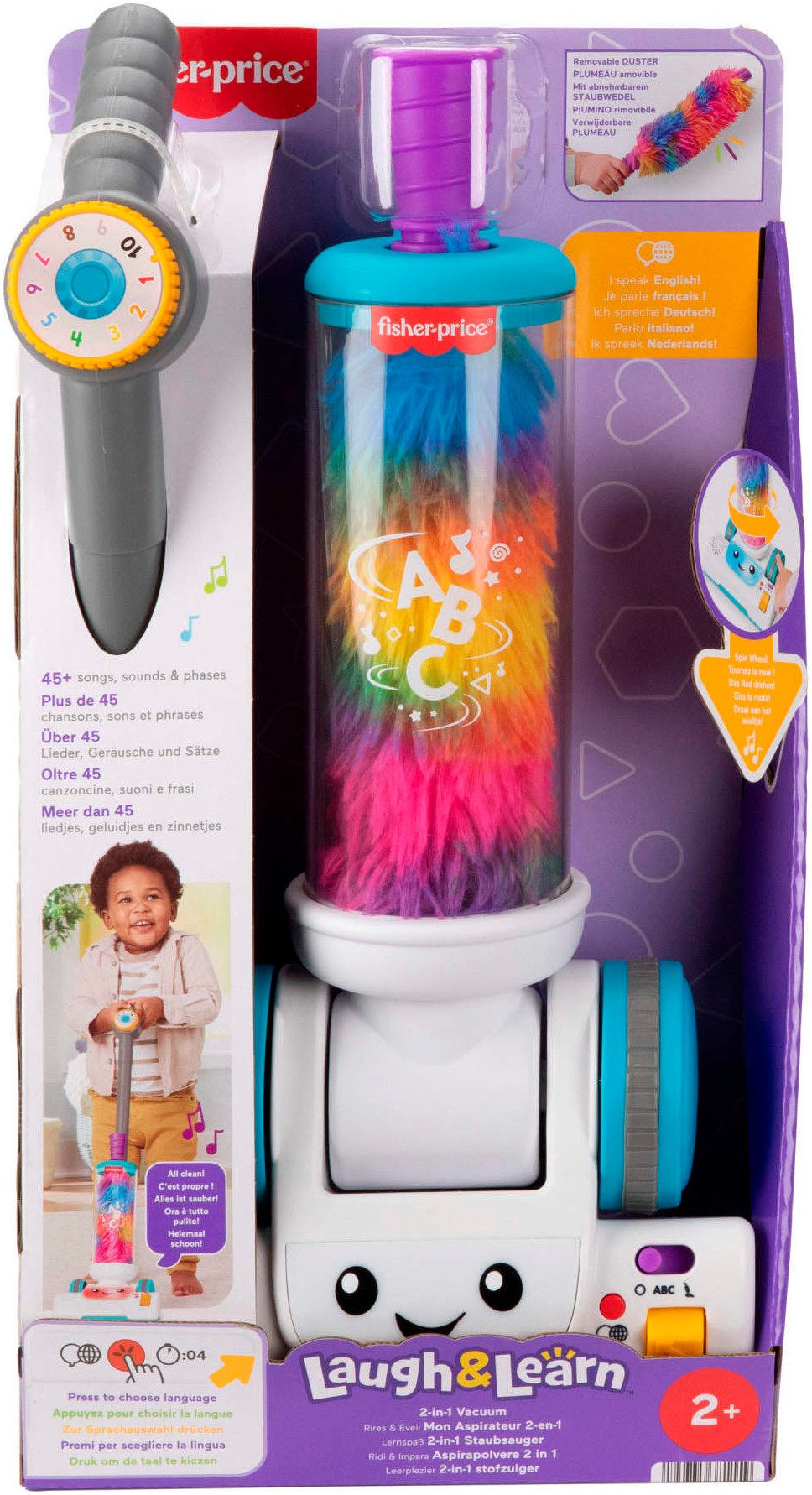 Fisher-Price® Lernspielzeug Lernspaß Staubsauger, mit Licht- und Soundeffekt – Bild 5 von 5