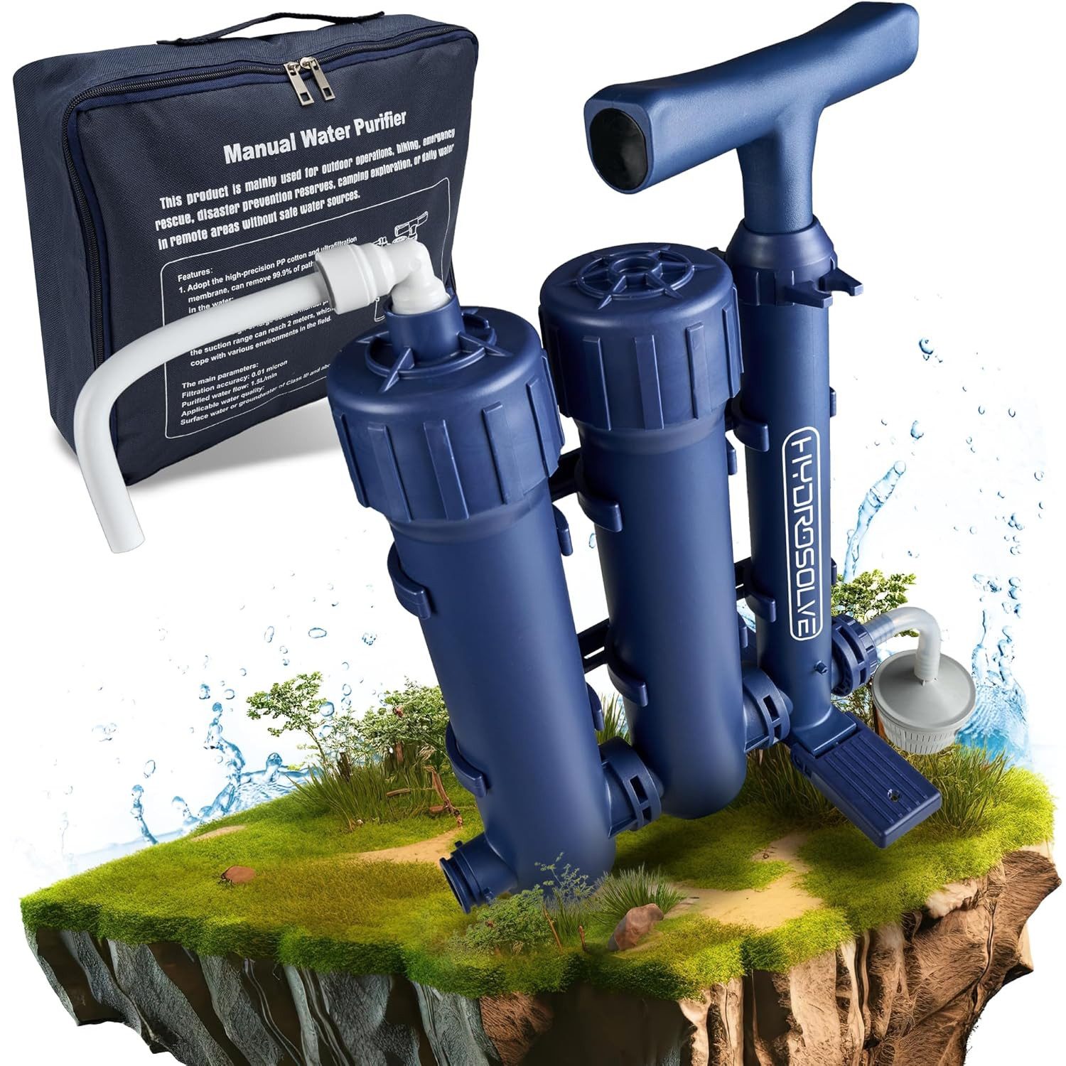 AORA Ersatzfilter Wasserfilter Outdoor, Zubehör für AORA HYDROSOLVE, für Camping, Survival & Krisenvorsorge, filtert Bakterien