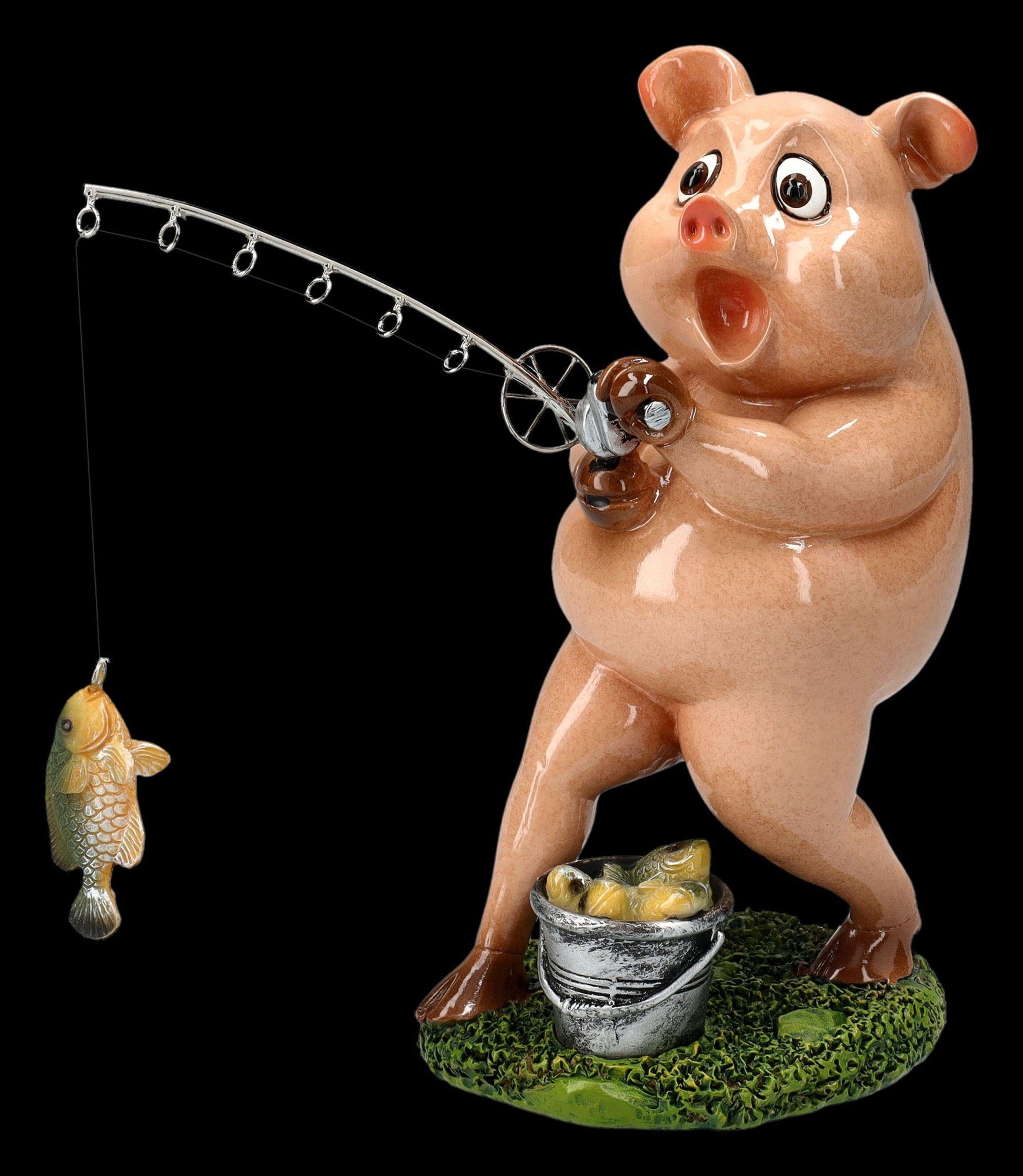 spaßige Figur Shop Dekofigur Tierfigur Figuren beim Dekofigur Schweine GmbH - Deko Angeln Lustige