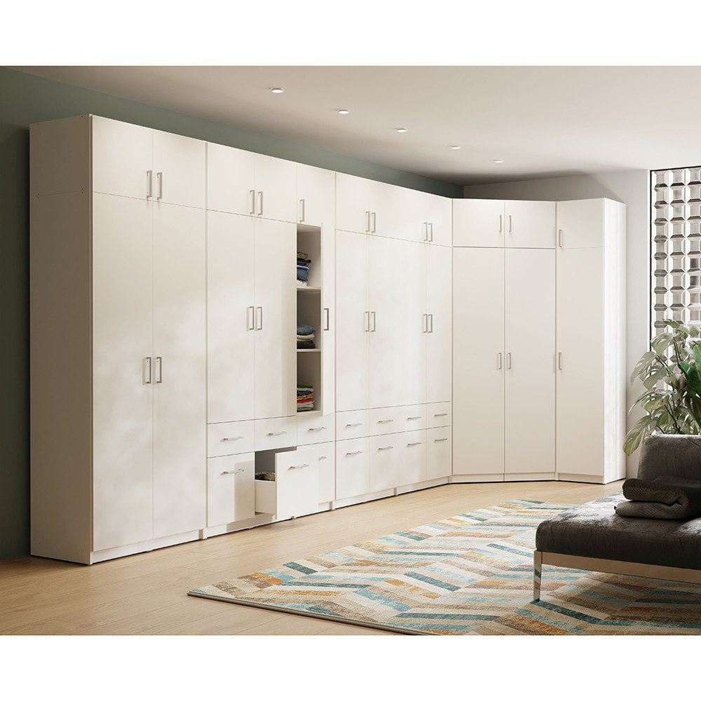 Lomadox Aufsatzschrank TRIEST-166 für Kleiderschrank 3trg., weiß, ca. 136/4 günstig online kaufen