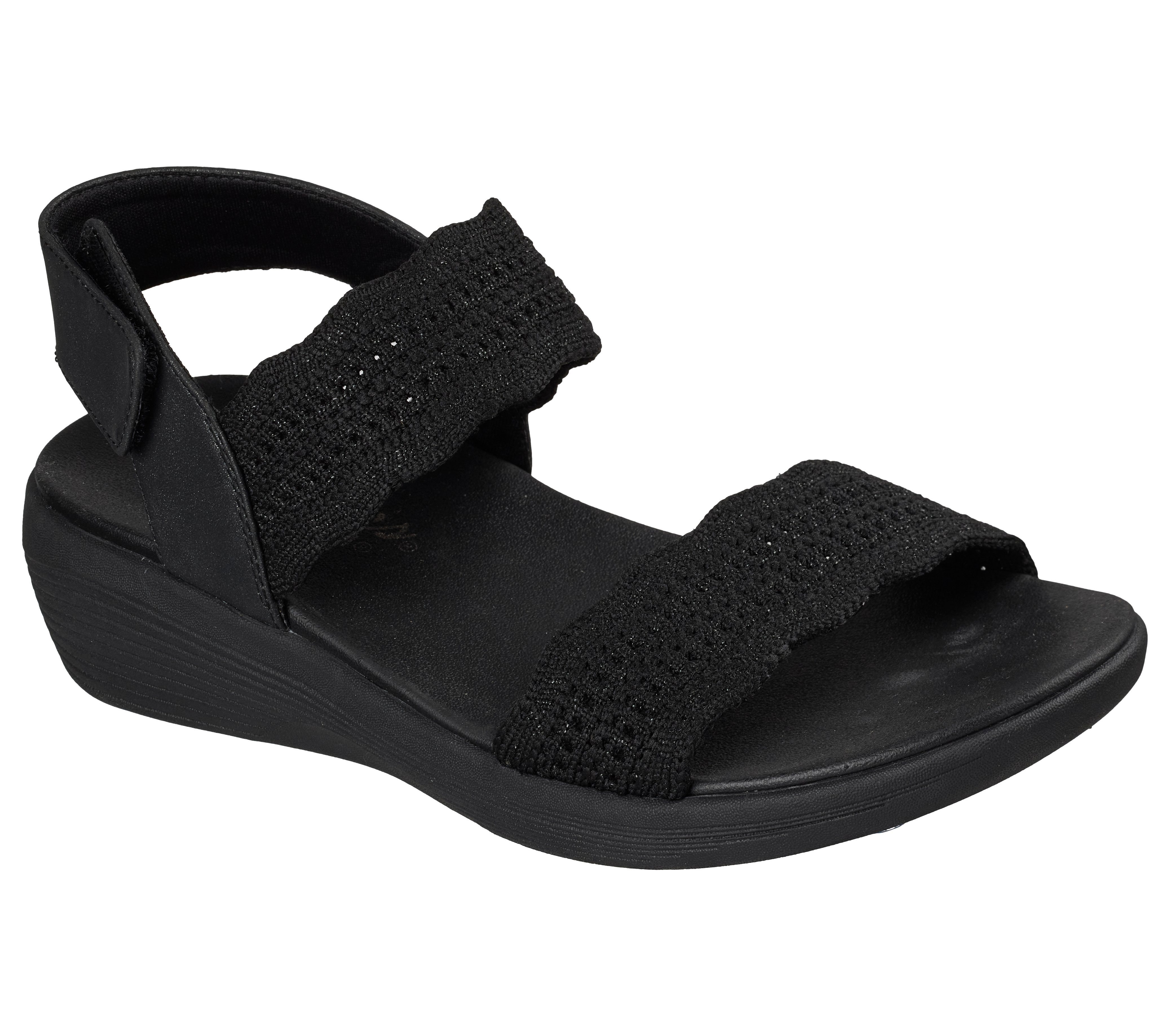Skechers ARYA Sandale Sommerschuh, Keilsandalette mit komfortablem Luxe Foam