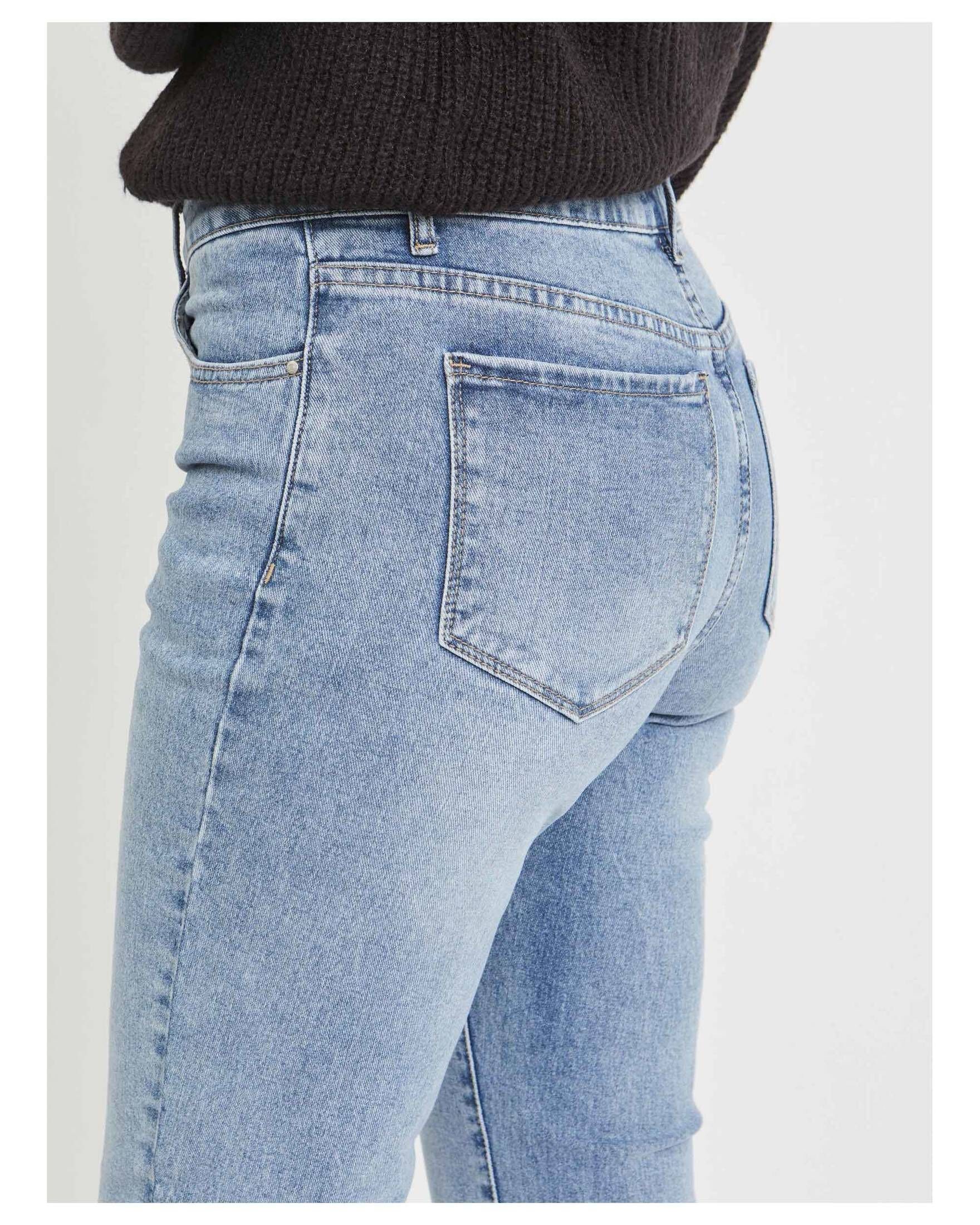 Vila RW Jeans Damen DL VISTRAY 5-Pocket-Jeans verkürzt Fit (1-tlg) Straight