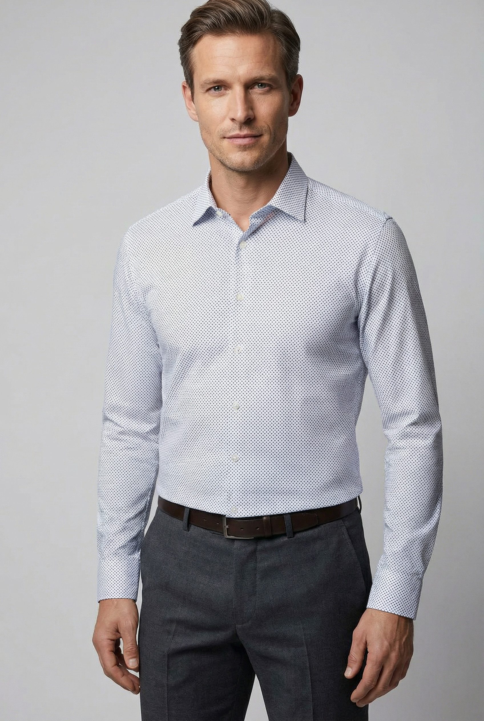 DESOTO Langarmhemd Jerseyhemd Casual Kent