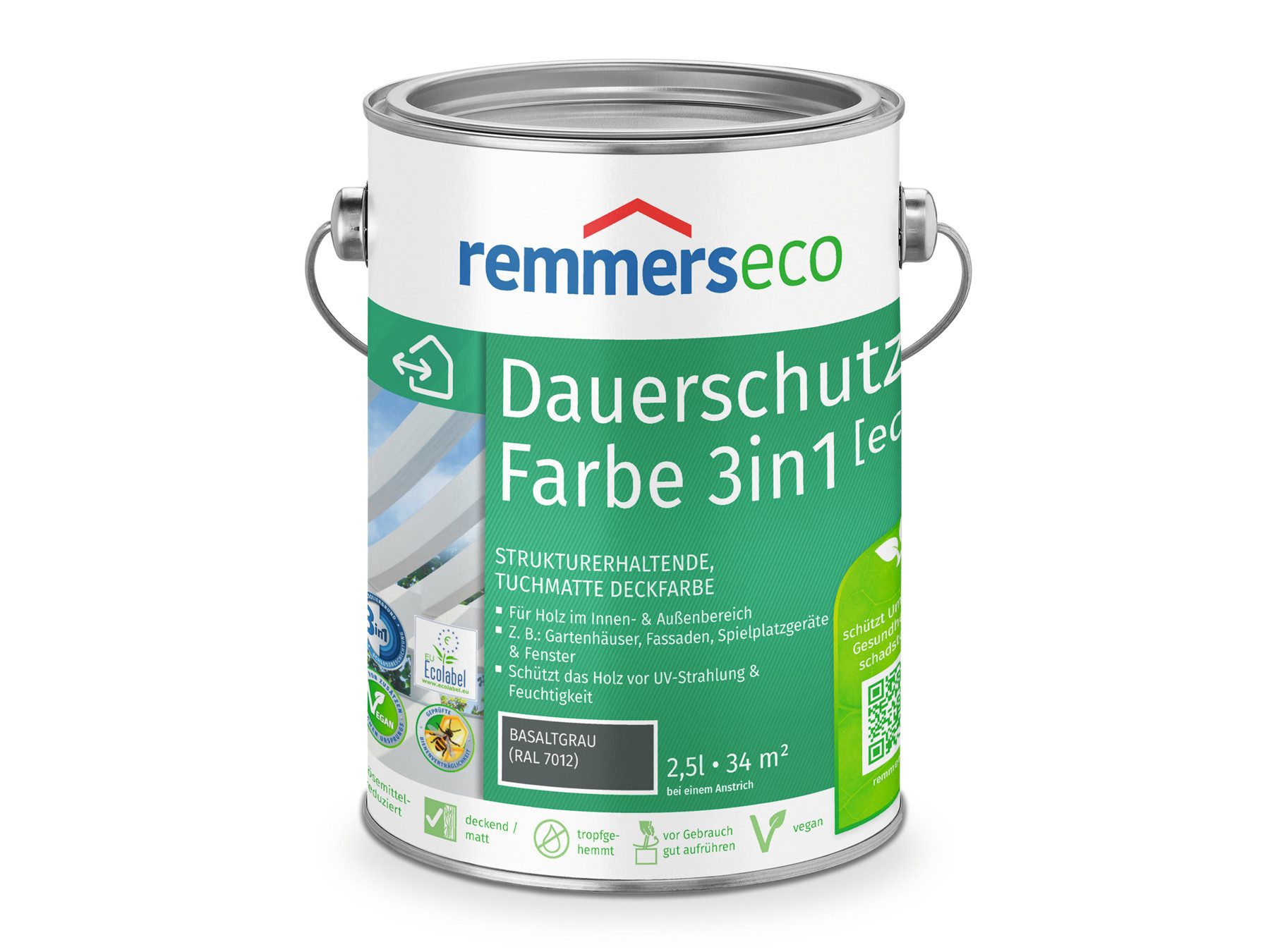 Remmers Ölfarbe Öl-Farbe [eco] anthrazitgrau (RAL 7016) 2,5 Liter