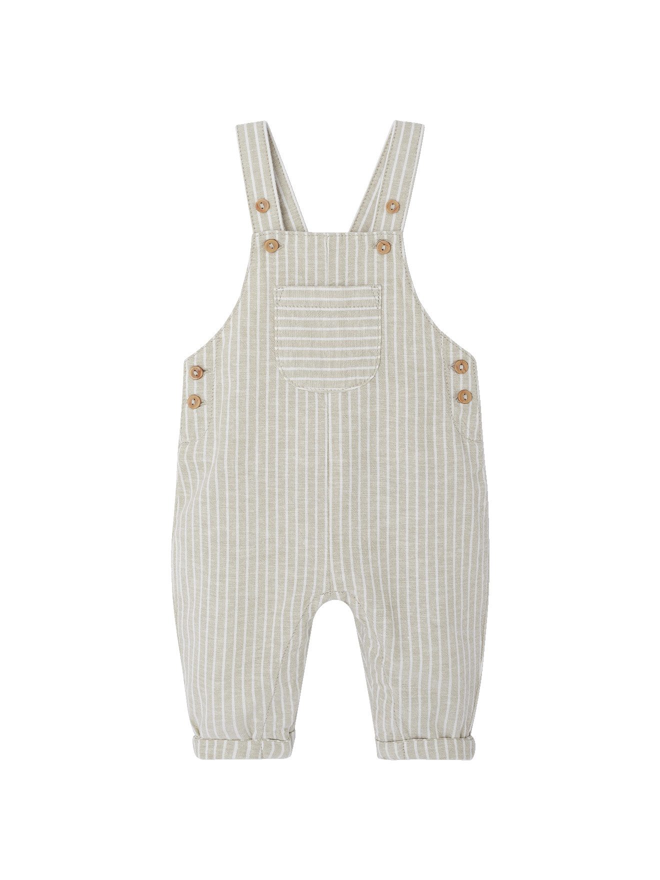 vertbaudet Overall Festliches Baby-Set: Latzhose & Hemd aus Leinenmix Set, Leinenmix