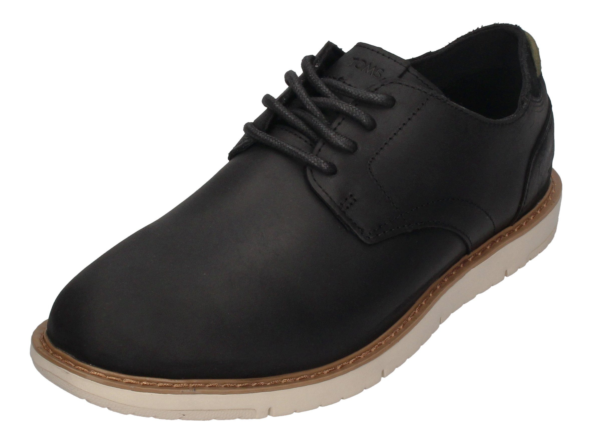 Black leather toms mens sale