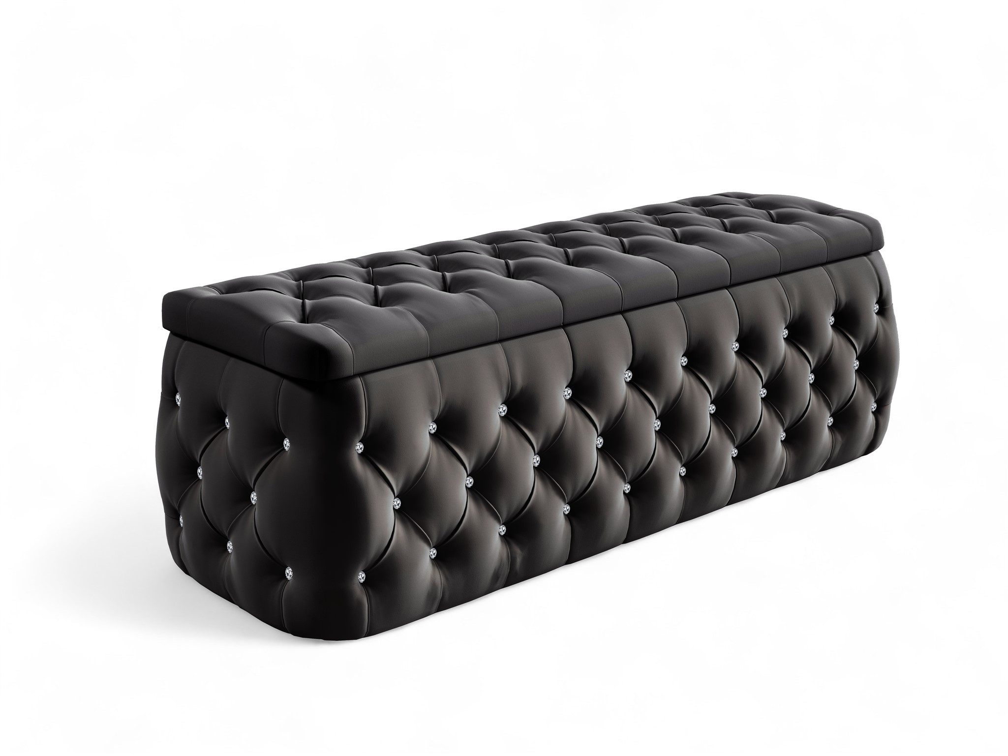 Fun Möbel Polsterhocker Betthocker SEVRA in Stoff Elisa Velvet (Breite: ca. 120/140/160/180 cm), inkl. Stauraum