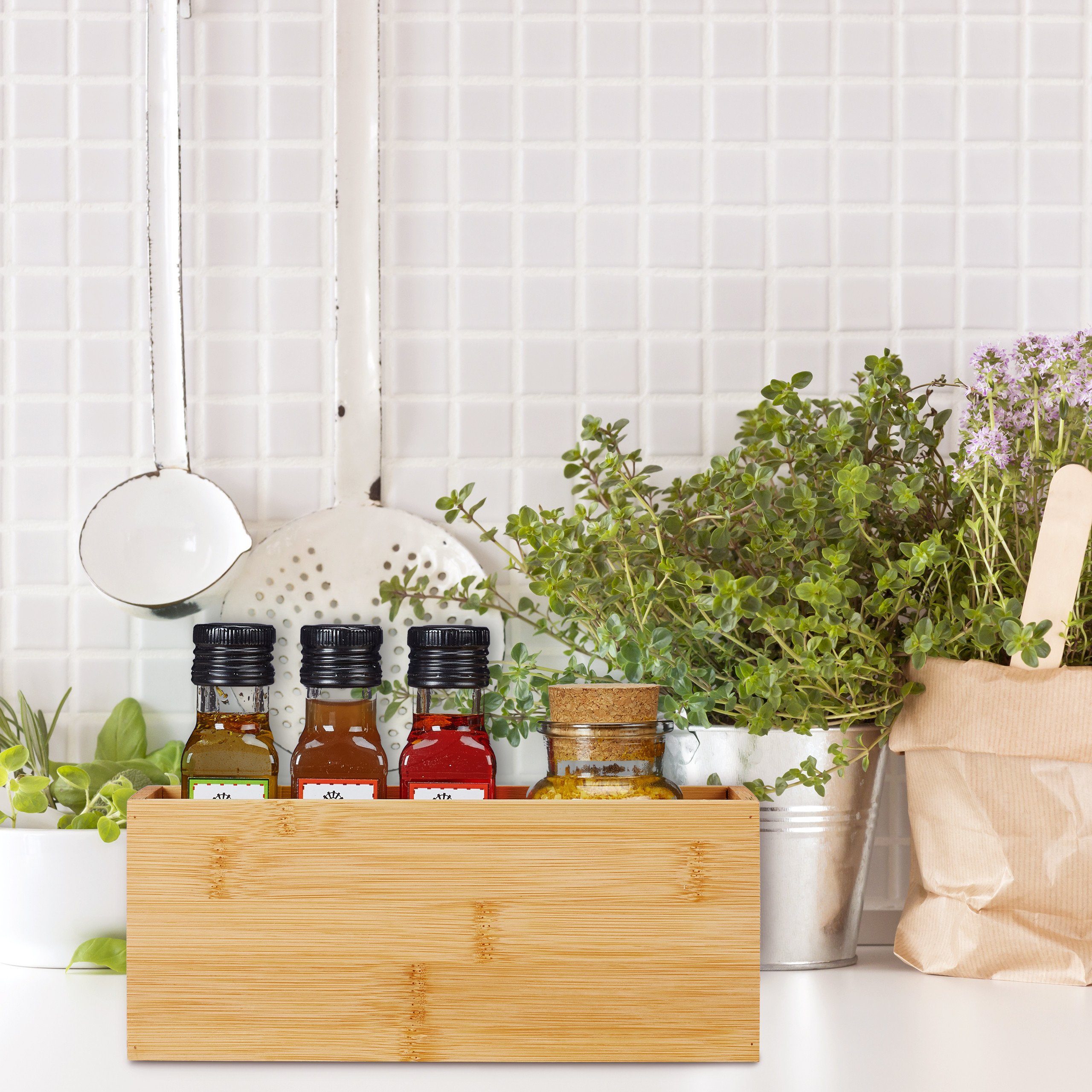 relaxdays Aufbewahrungsbox Ordnungsbox aus Bambus günstig online kaufen