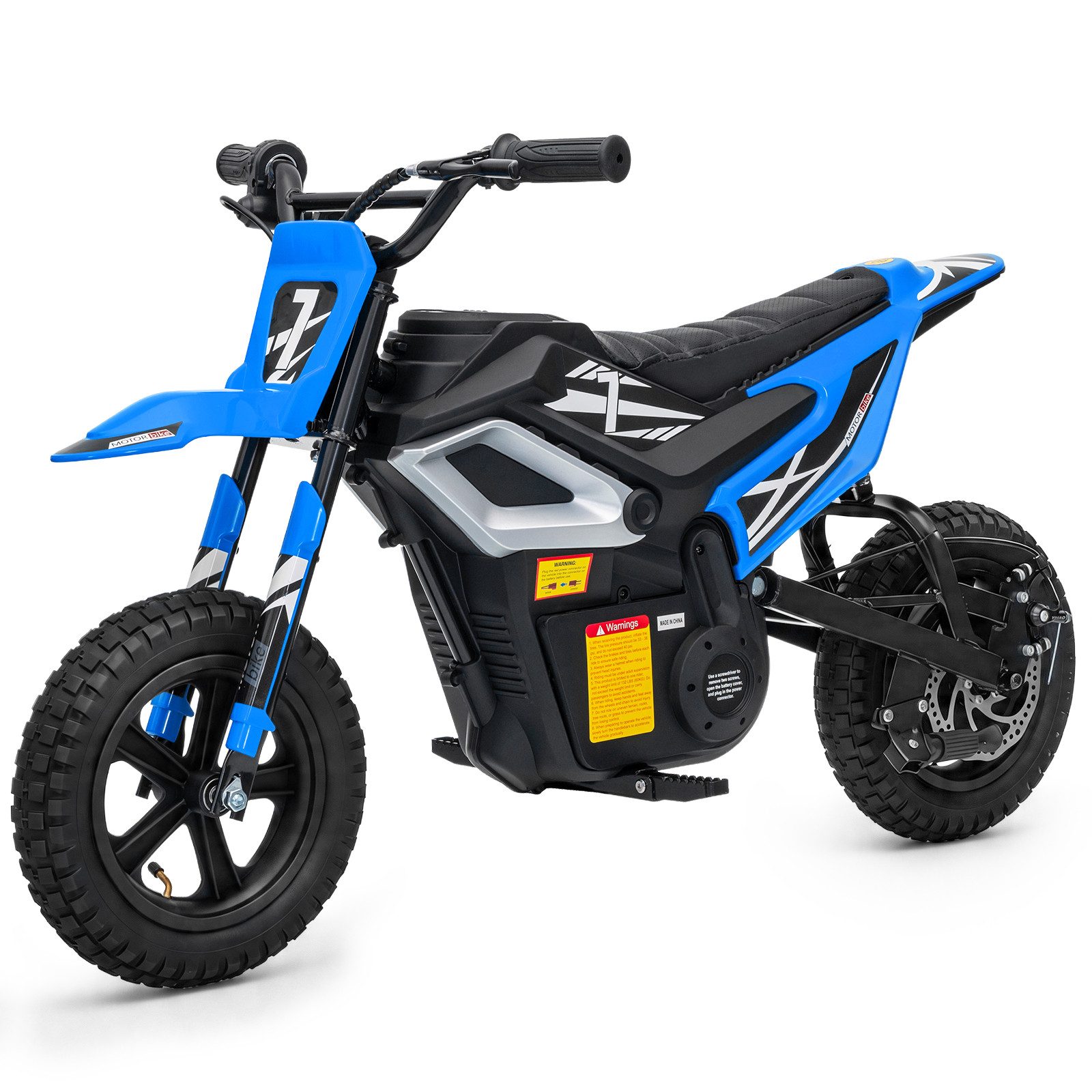 LALAHO Elektro-Kindermotorrad Elektrisches Kindermotorrad, 24 V, 7 Ah, mit Ledersitz