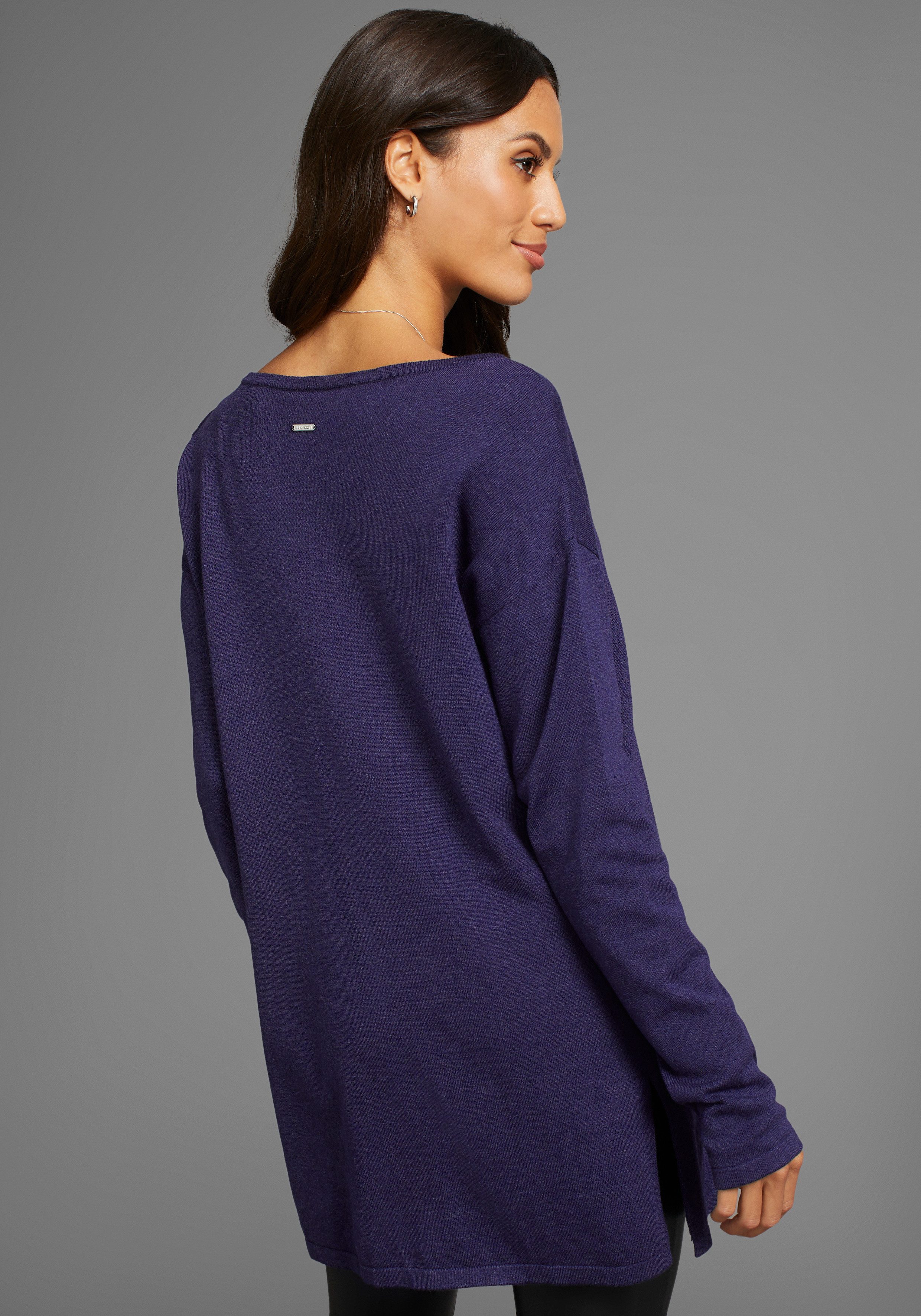 Laura Scott Longpullover mit Schleifendetail in Cold-Shoulder-Optik günstig online kaufen
