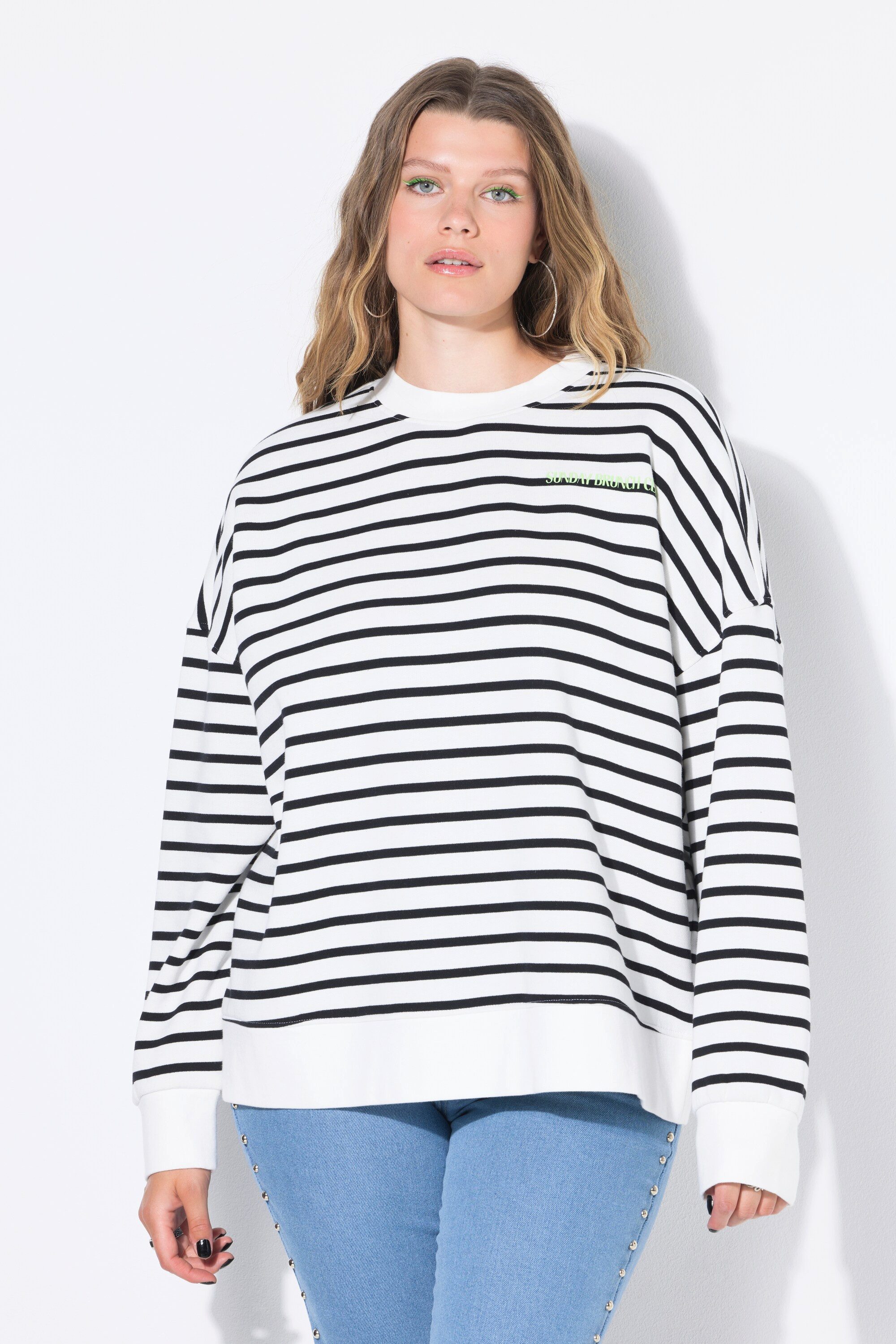 Studio Untold Sweatshirt Sweatshirt oversized Ringel Statement günstig online kaufen