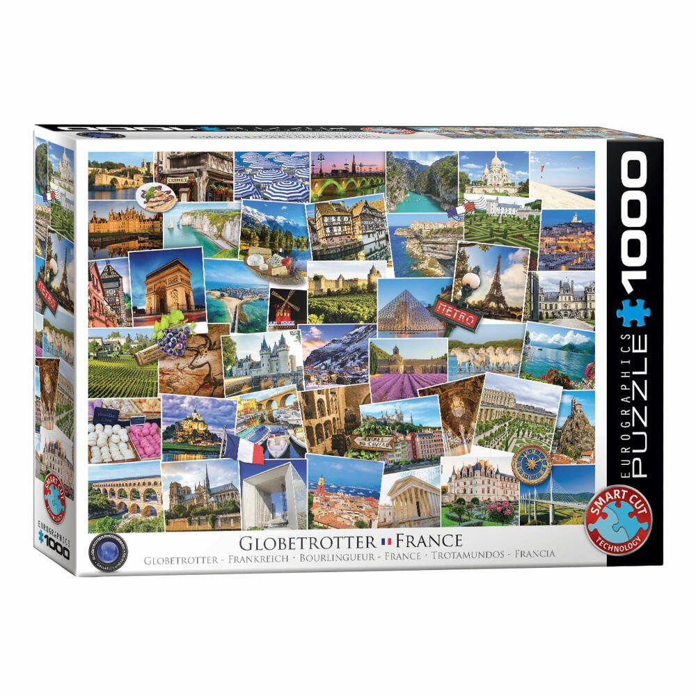EUROGRAPHICS Puzzle Globetrotter Frankreich, 1000 Puzzleteile