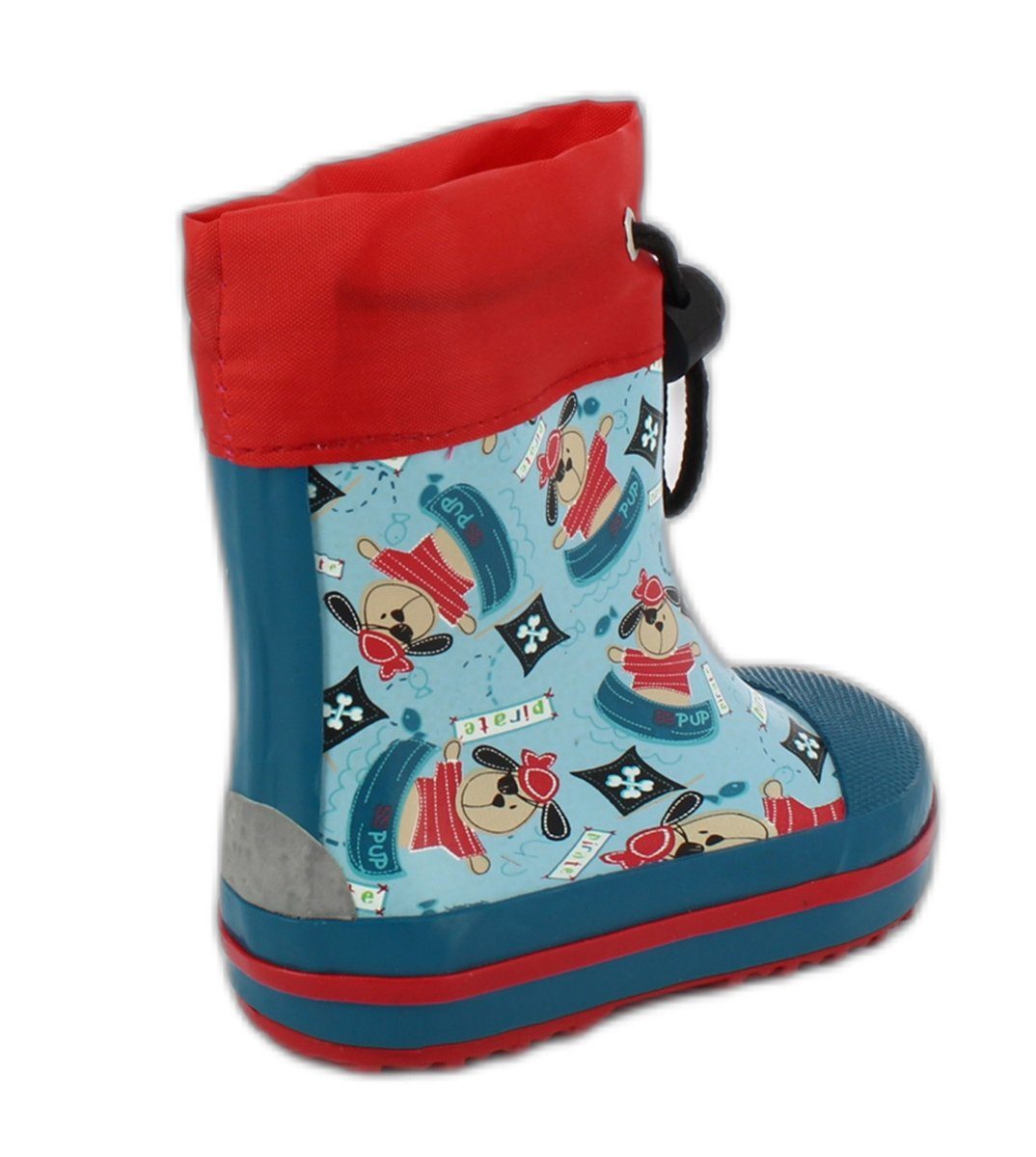 Beck Kleinkinder Gummistiefel Piraten Gummistiefel (wasserdicht, für trockene Füße bei Regen- und Matschwetter) flexible Laufsohle, weicher Naturkautschuk, hera – Bild 5 von 5